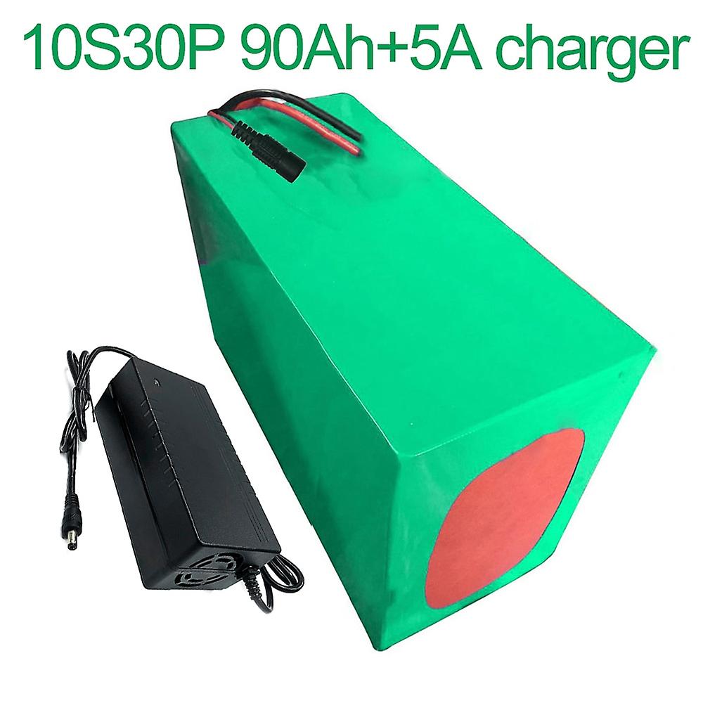 Battery With Charger 5a 72ah 36v 42v Li-ion 18650 Rechargeable Electric Bicycle E-bike Ebike Accept Customization 10s30p 300 * 195 * 140mm