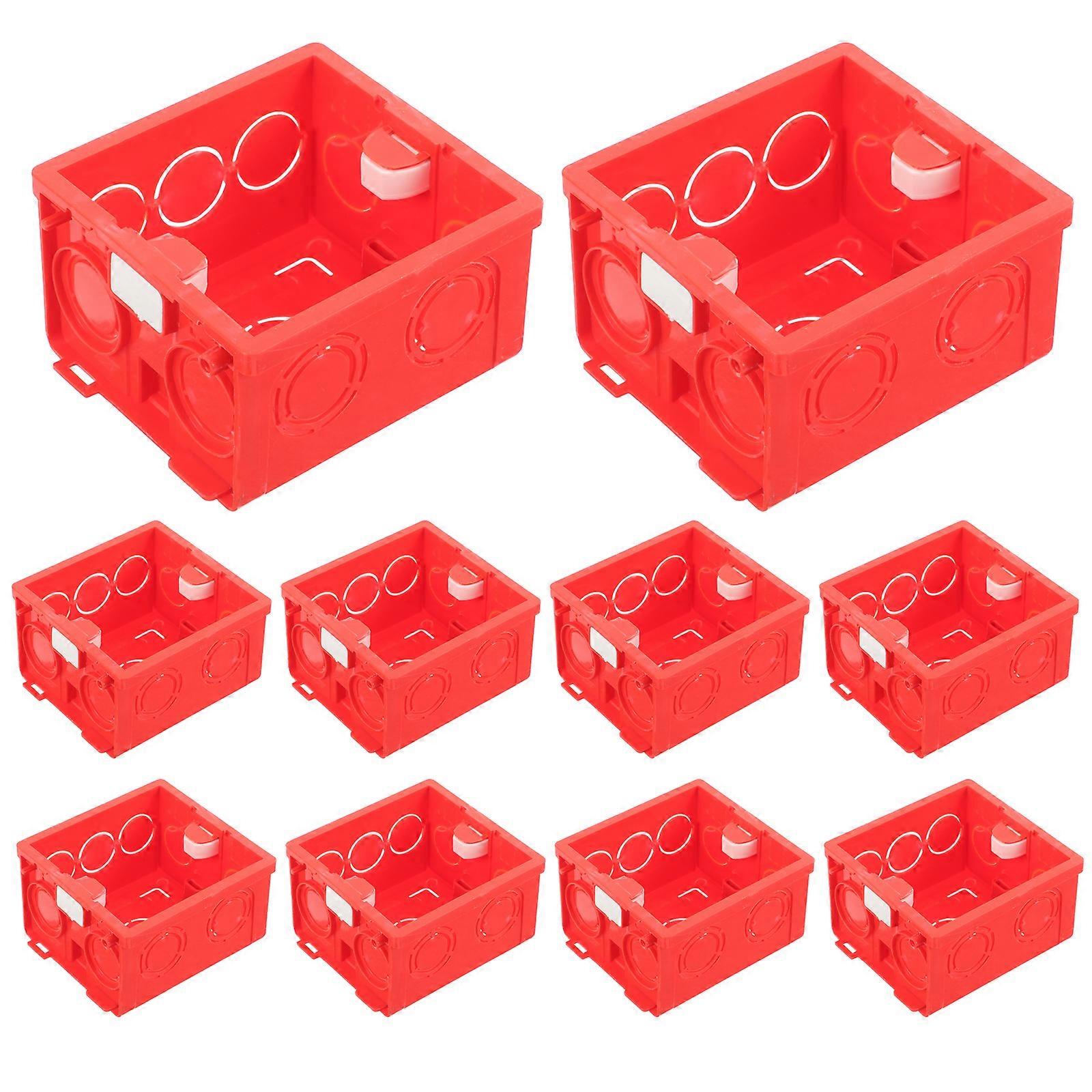 10pcs Wall Socket Boxes 86 Type Wall Socket Mounting Box Socket Junction Boxes
