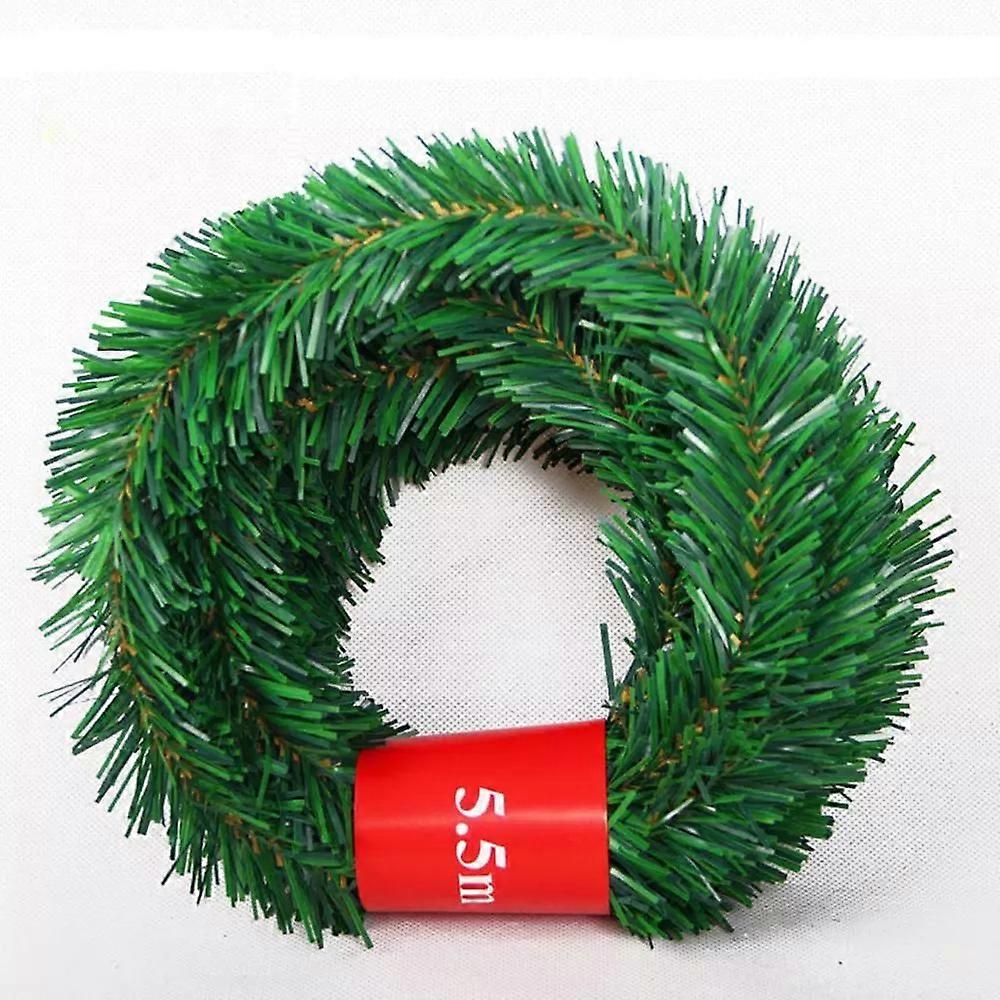 5.5m Pine Artificial Fir Garland Christmas Tree Decoration Garland Decorative Green Red Christmas Xmas Tree Rattan Banner Decor