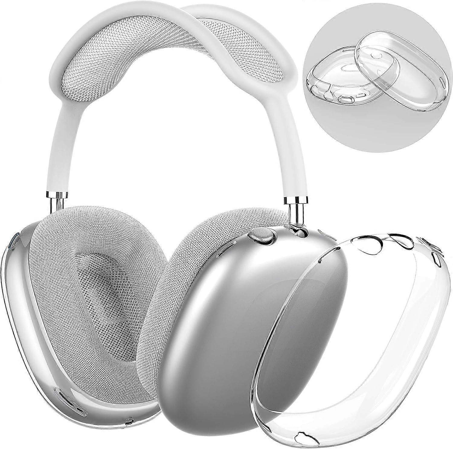 Transparent Case for AirPods Max - Soft TPU - Anti-Fingerprint, Anti-Scratch and Anti-Dust - Transparent