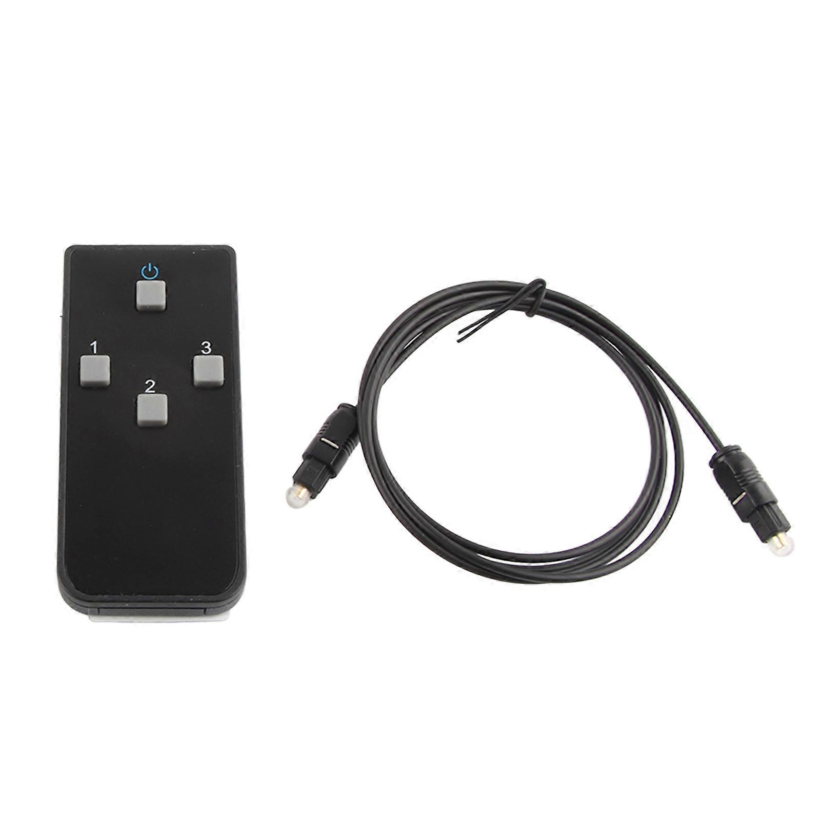 SPDIF/for TosLink Switcher 3x1 Switching Device with Remote Control 3 in 1 Out Switcher Prise UK