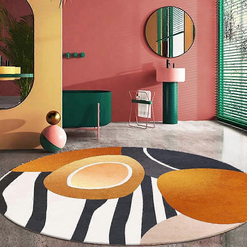 2022 Neue Morandi dicke runde Teppiche für Wohnzimmer Super bequeme weiche Teppiche für Schlafzimmer unter Stuhl Bodenmatte Wohnkultur