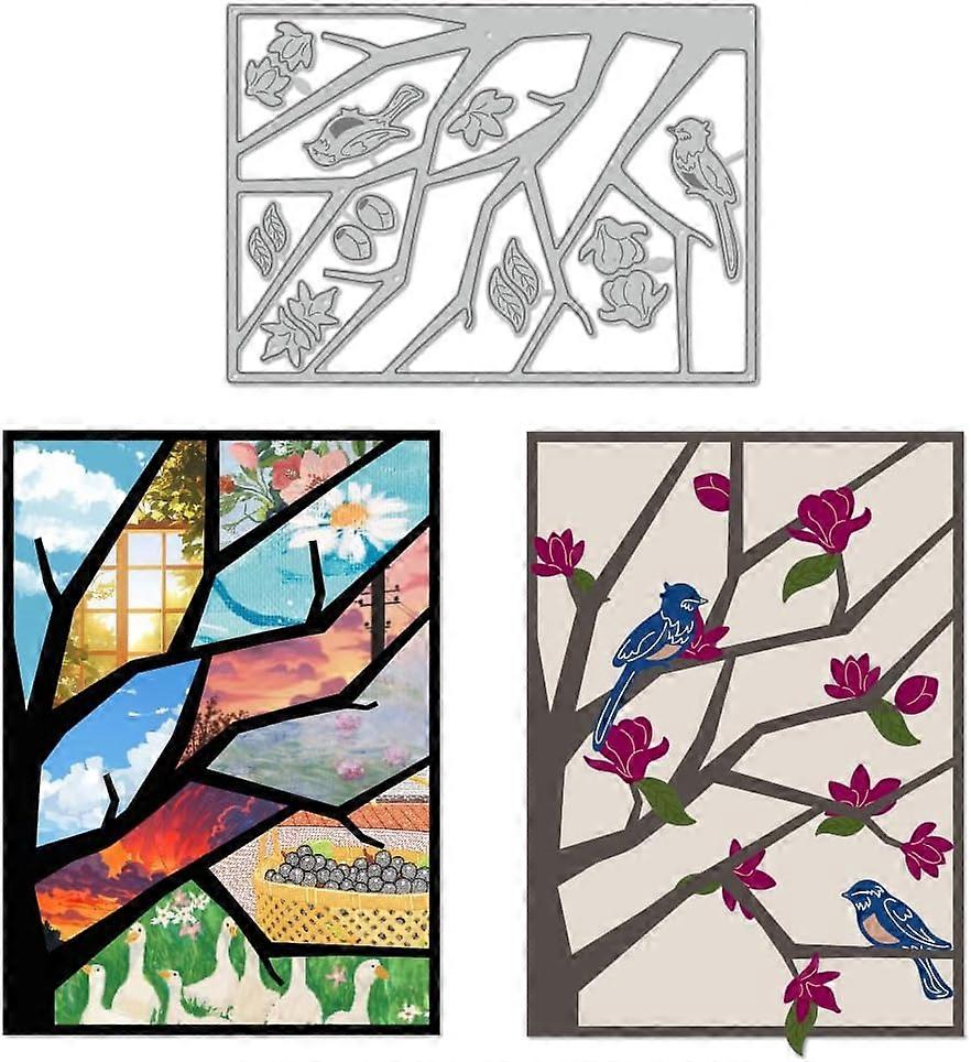 Tree Carbon Steel Cutting Dies Stencils for DIY Scrapbooking Photo Album Decorative Embossing Paper Card 143x103x0.8mm