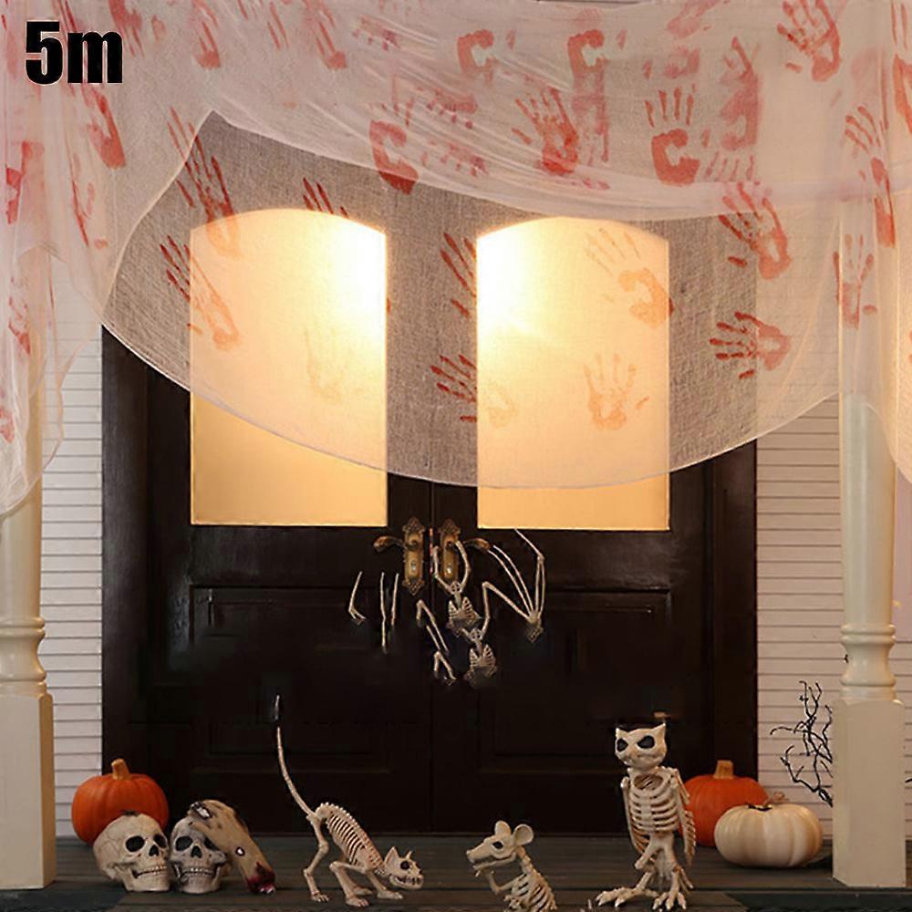 Halloween Bloody Handprint Gauze Party Hanging Decor Props