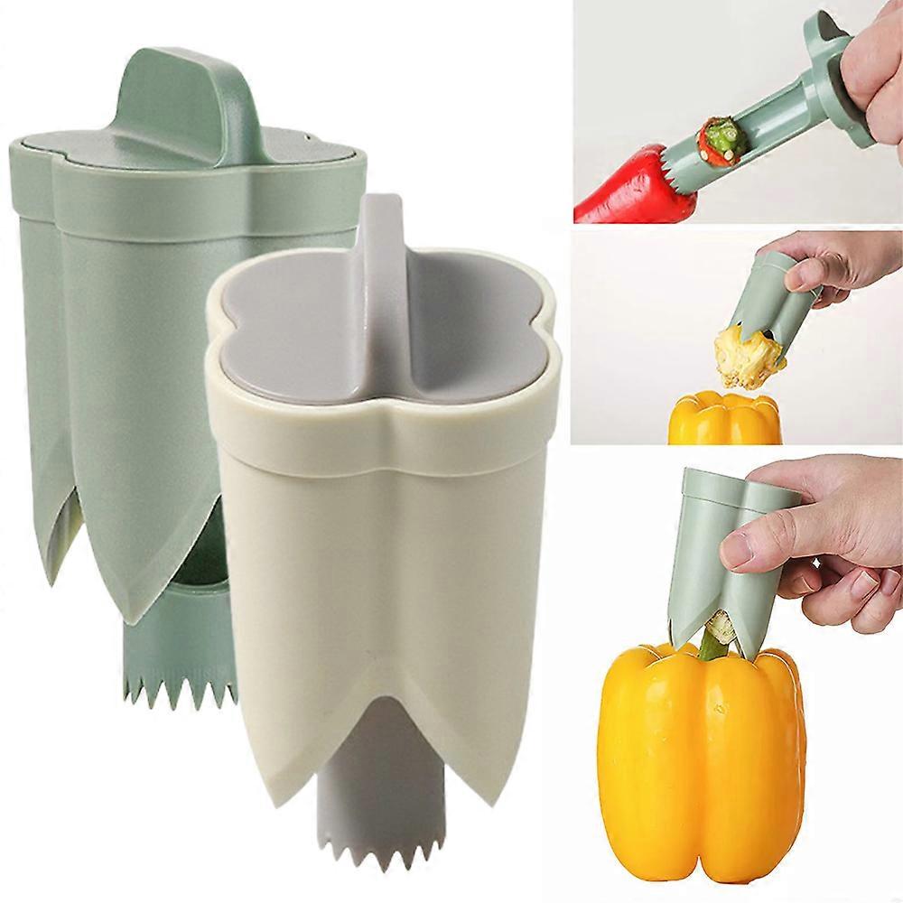 Fruit Pepper Corer, Pepper Corer Seed Remover Tool, Quick Core Pepper Corer, Fruit & Vegetable Quick Corer, Kitchen Gadget for Vegetables