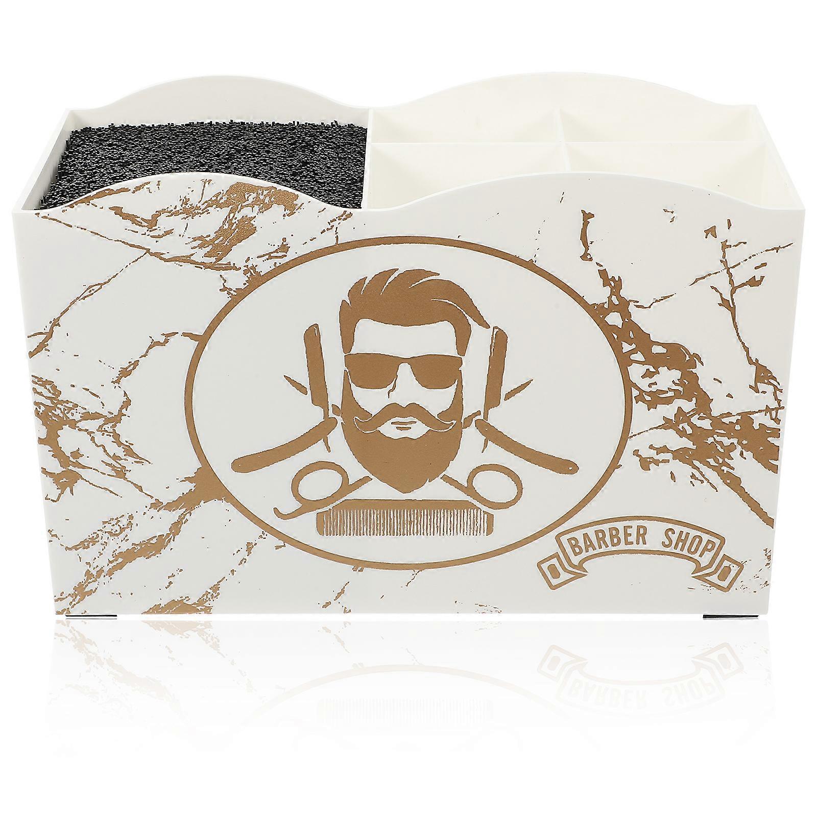 Plastic 5 Compartments Container Shaves Combs Barber Tool Storage Holder Convenient Tool Box