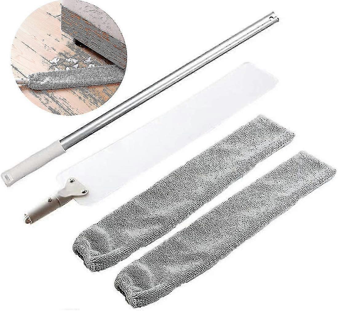 Duster, Ayarlanabilir Uzun Toz Fırçası Ve 2 Yıkanabilir Kumaş Kapak, Kir ve Saç İçin Esnek Düz Duster Ev Paspaspası, Kanepenin Altında