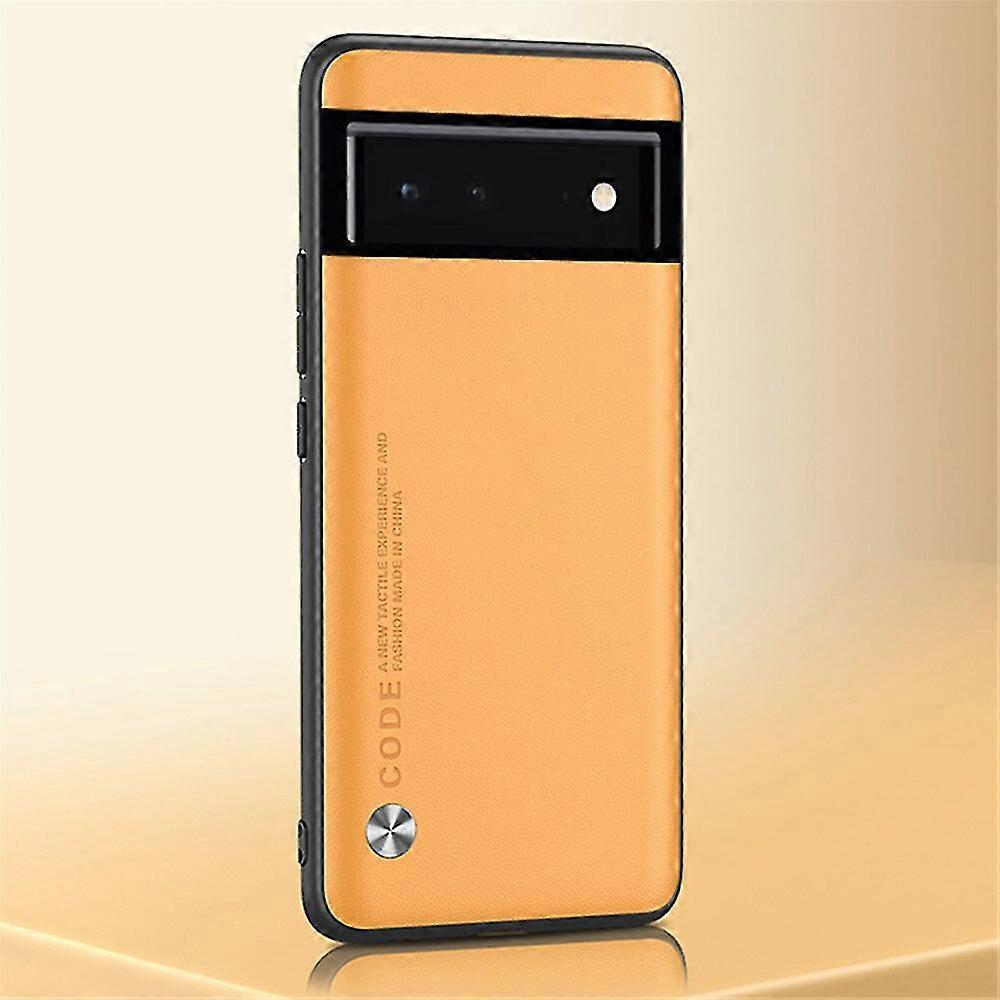 Plain Leather Case Compatible With Google Pixel 7 Pro/7, Slim Tpu Bumper Anti-fingerprint Protective Cover