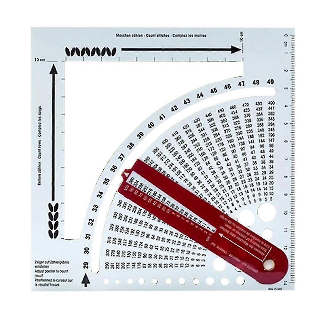 Knitting Gauge Converter Tool Knitting Counter Calculator Density Ruler for Knitting Works Crafts