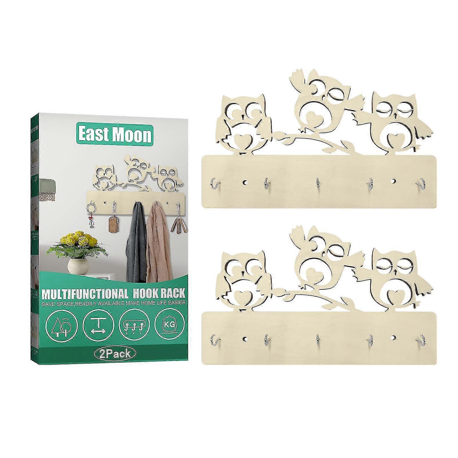 Multifunctional Hook Rack Wall-Mounted Punch Free Self-Adhesive Key Holder