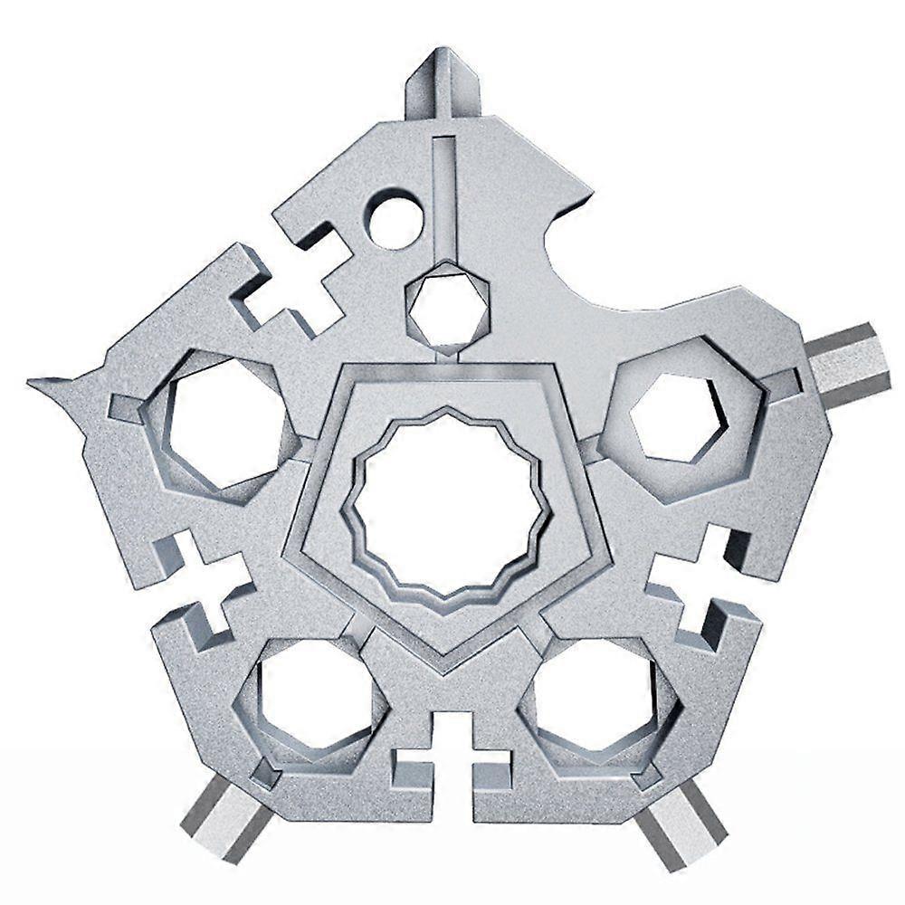Snowflake Multitool Gaver til Menn 23 i 1 Multi Tool Tilbehør i rustfritt stål Ideell Gadget Gift