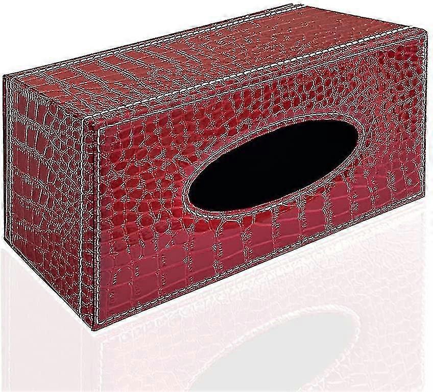 Stylish Pu Leather Tissue Box Holder, Modern Rectangular Towel Rack Pumping