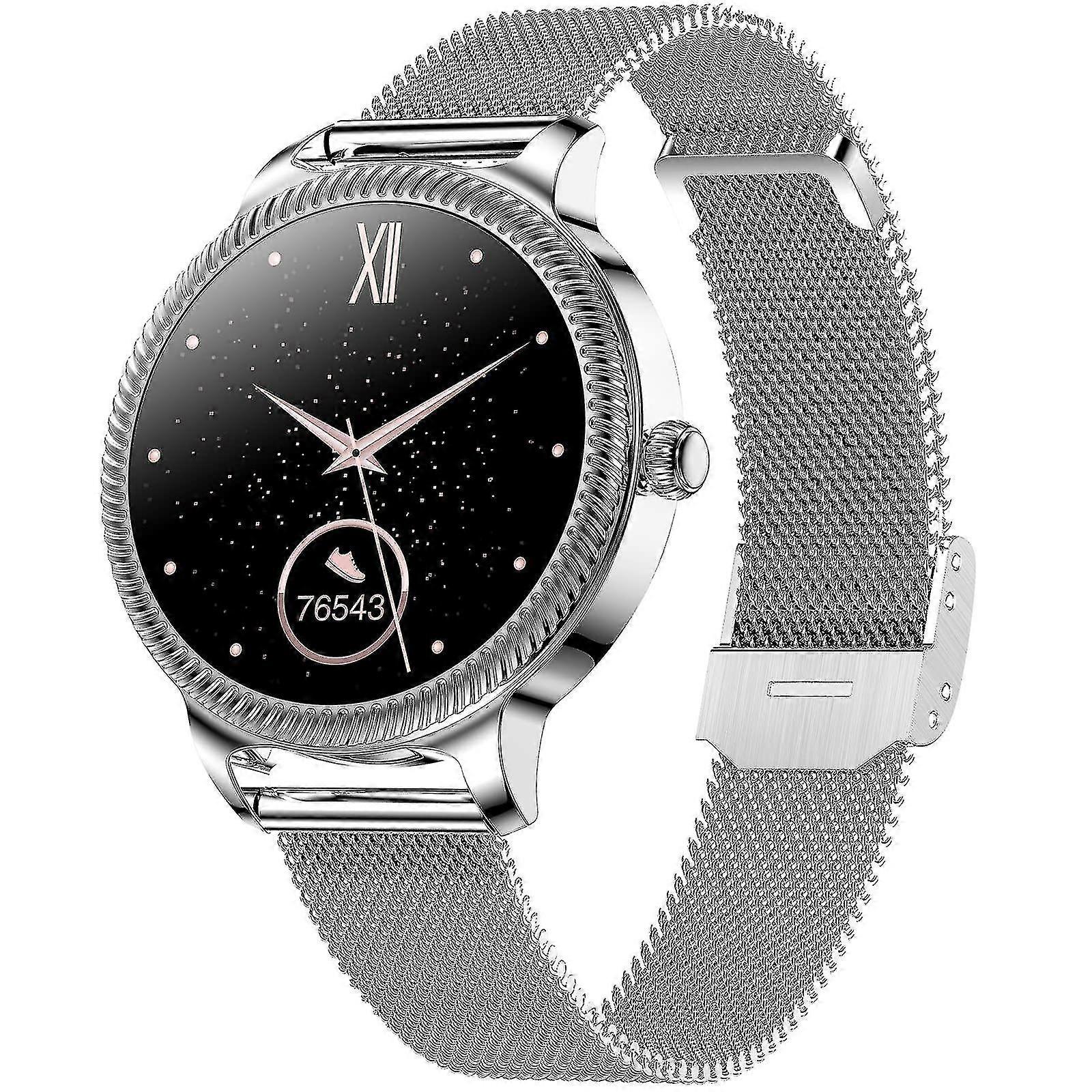 Females Smart Watch Waterproof Health Tracking Heart Rate Monitor Message Notification