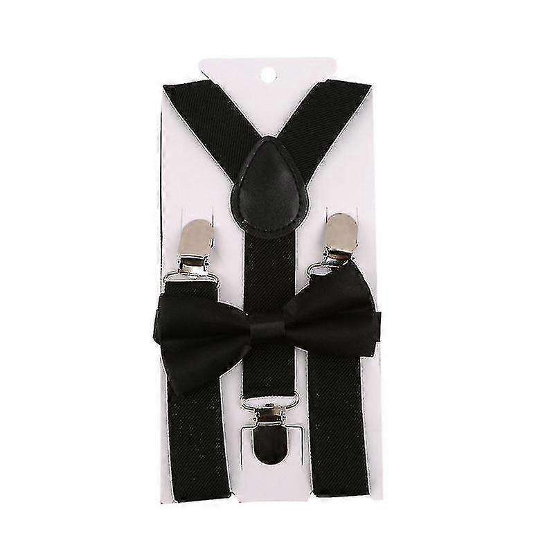 Suspensórios crianças ajustáveis com bowtie