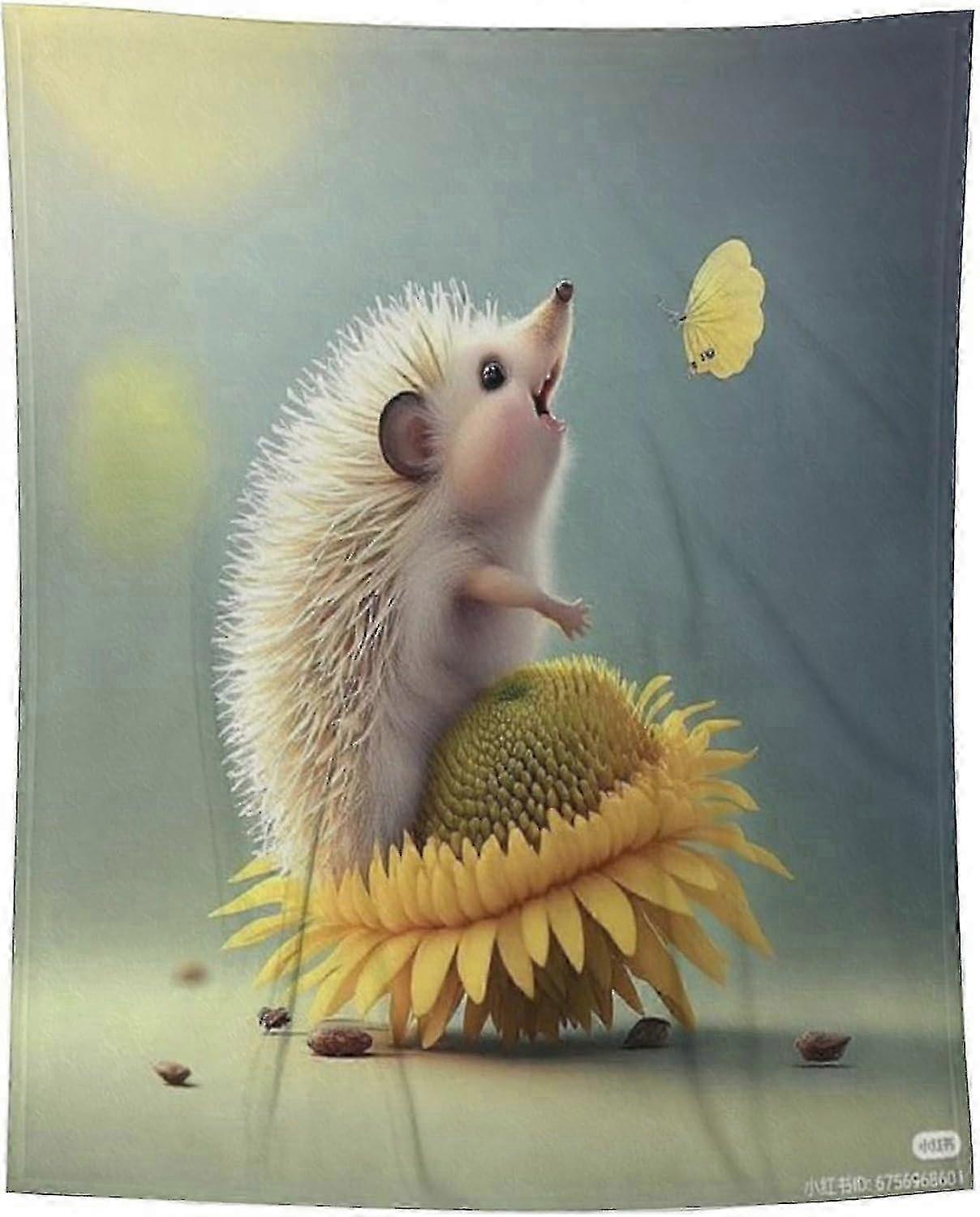 t303 Blanket Rabbit D Blankets Super Soft Blanket Cosy & Warm Blanket for Sofa Or Bed FlannelHedgehog Blanket bn303