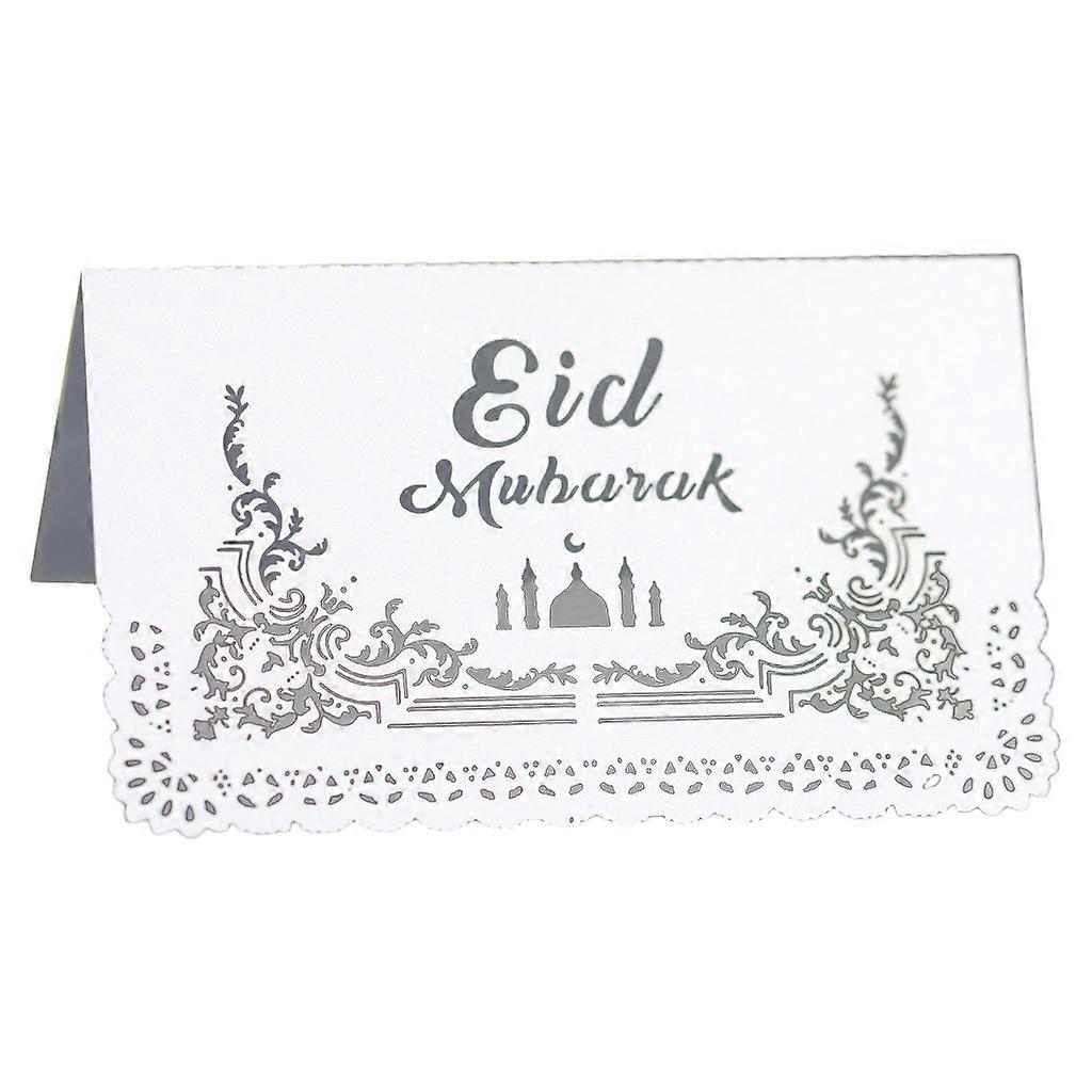 100 قطع عيد مبارك الديكور الجدول دعوة بطاقة رمضان كريم جوفاء خارج للمقعد ورقة بطاقة وهمية حزب مسلم سوب