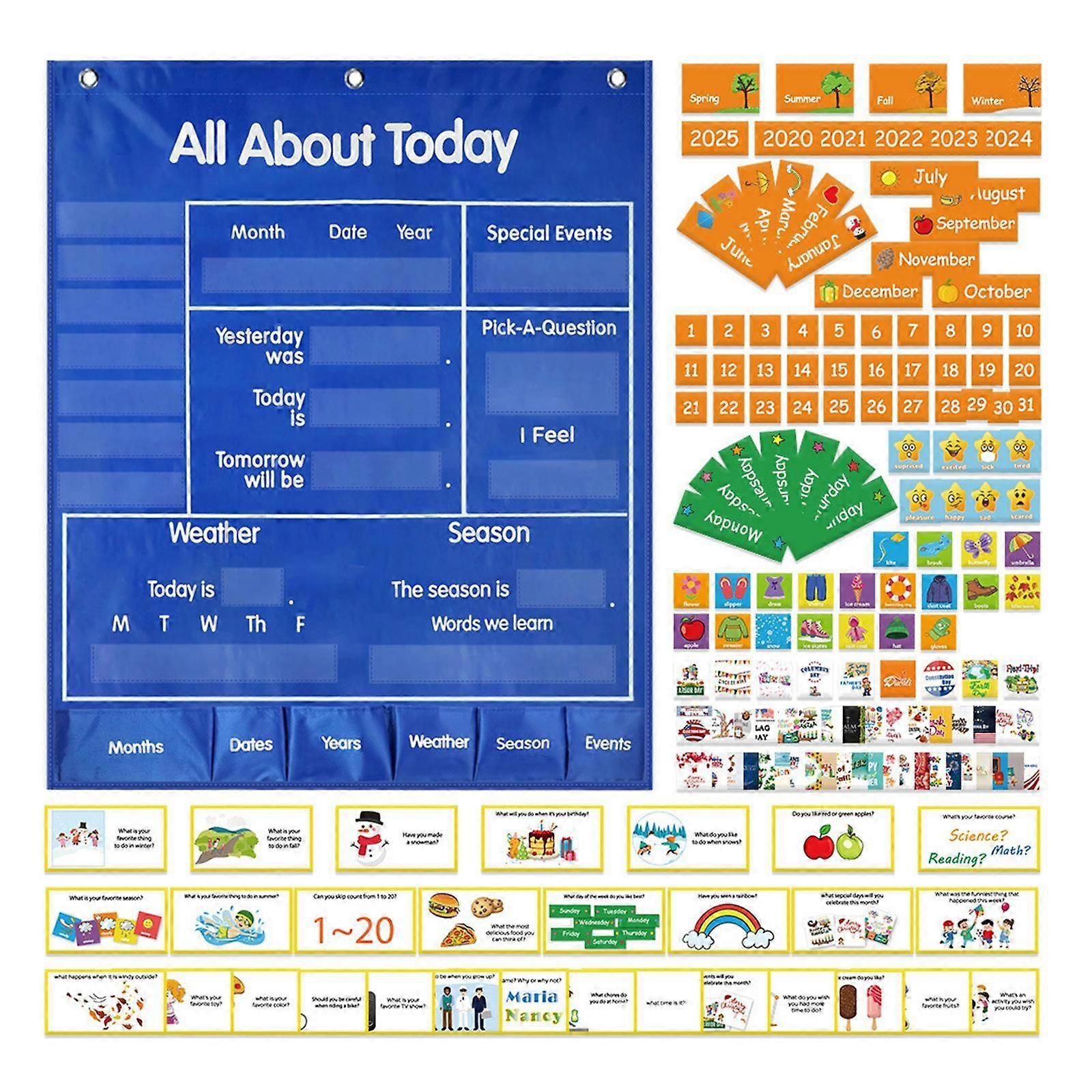 All about Today Pocket Chart Teaching Materials for Education Center Student