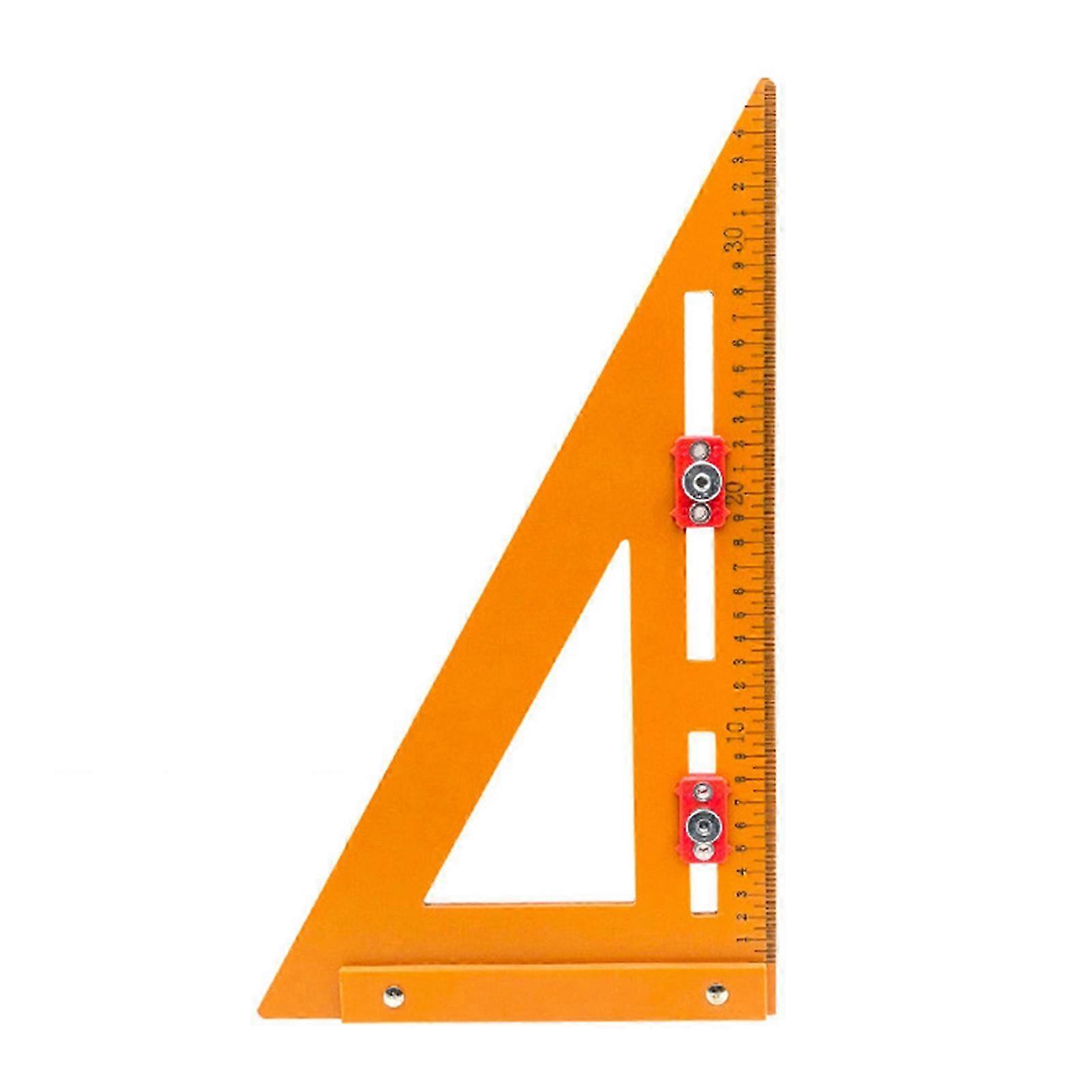 Woodworking Triangles Ruler with Hole Punching Slide Sturdy Professional Measuring Tool for DIY Crafters