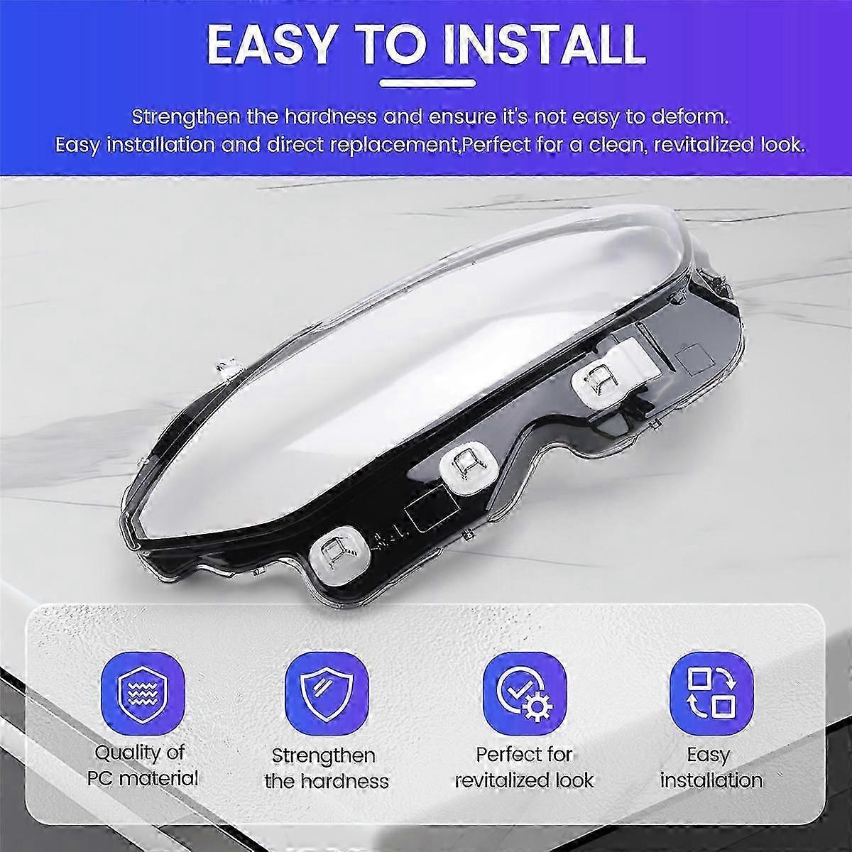 Front Headlight Cover/Lens Compatible For Volkswagen Passat 2019-2021 (Right Side, Low Beam)
