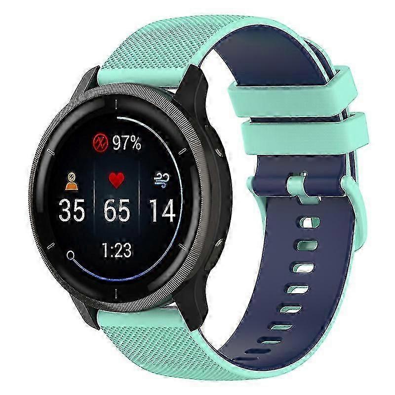 For Garmin Vivoactive 4/garmin Forerunner 255 Silicone Watch Band Grid Texture Replacement Watch Strap With Colorful Buckle 22mm