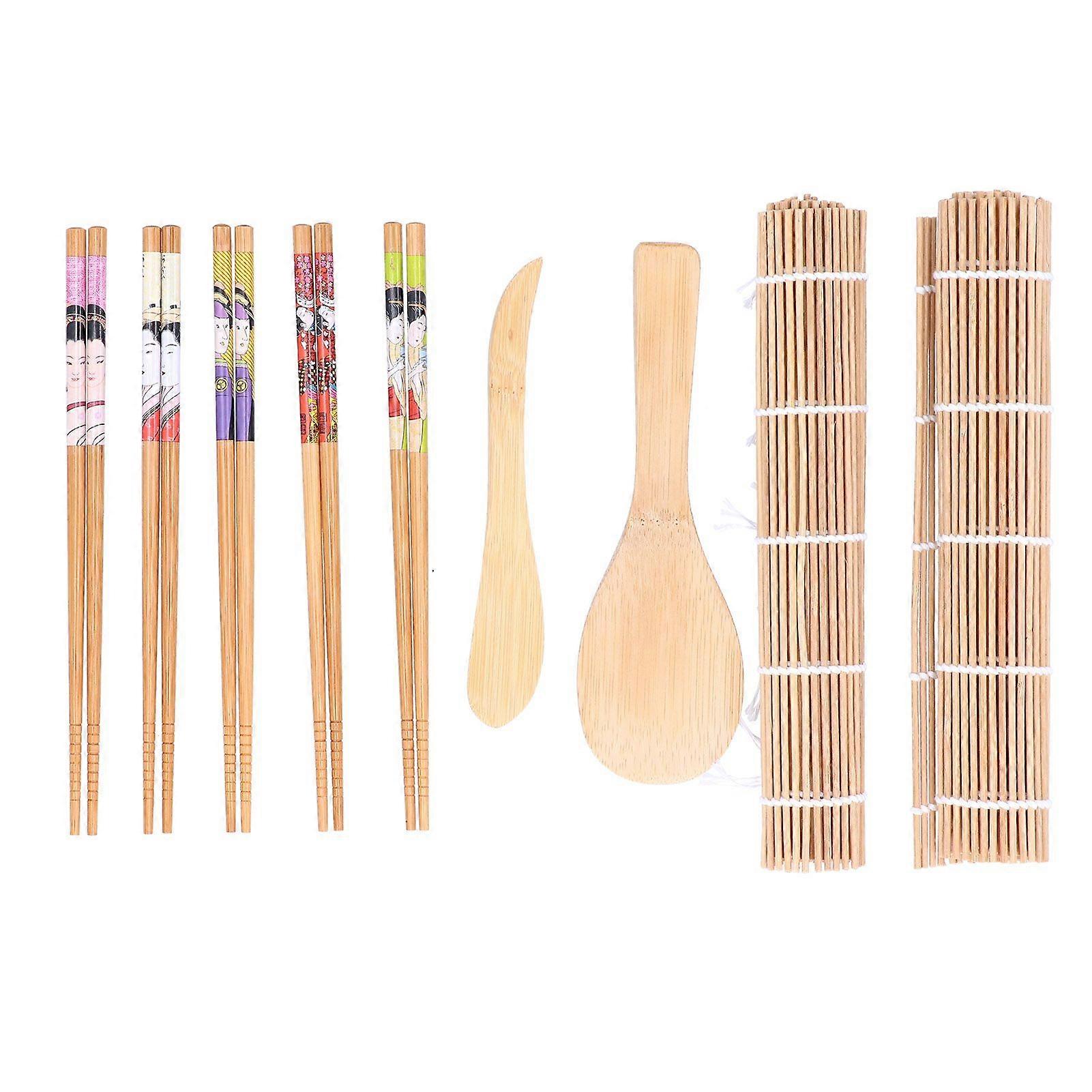 Sushi Making Kit Bamboo Rolling Mat Chopsticks Sushi Maker Set Gift for Beginners