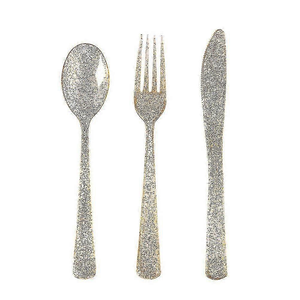 30 Pcs Party Plastic Tableware Party Disposable Forks Disposable Serving Utensils Plastic Tableware Set