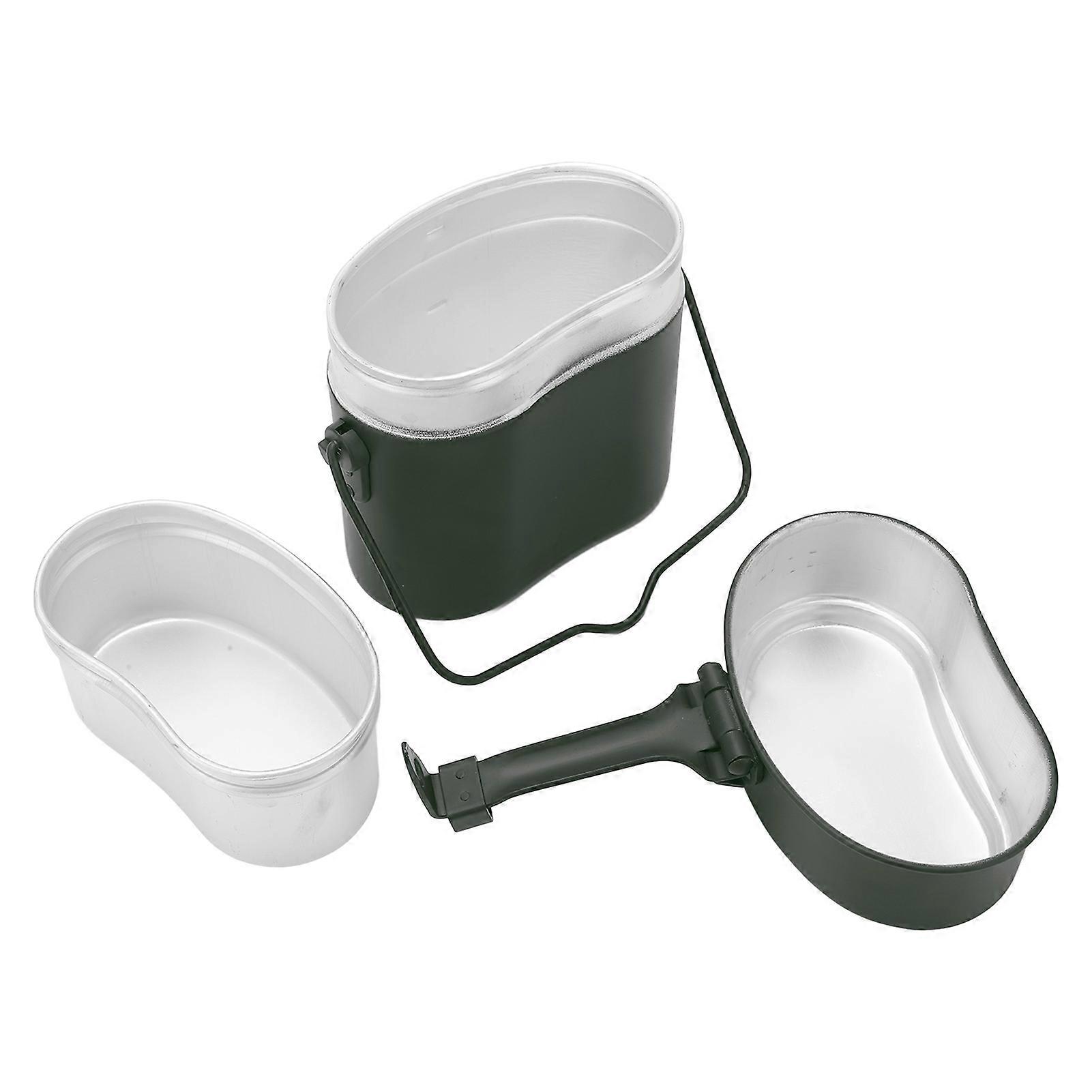 Gamelle militaire multifonction, antidérapante, durable, en aluminium de qualité alimentaire, résistante à la température de 180 °C.