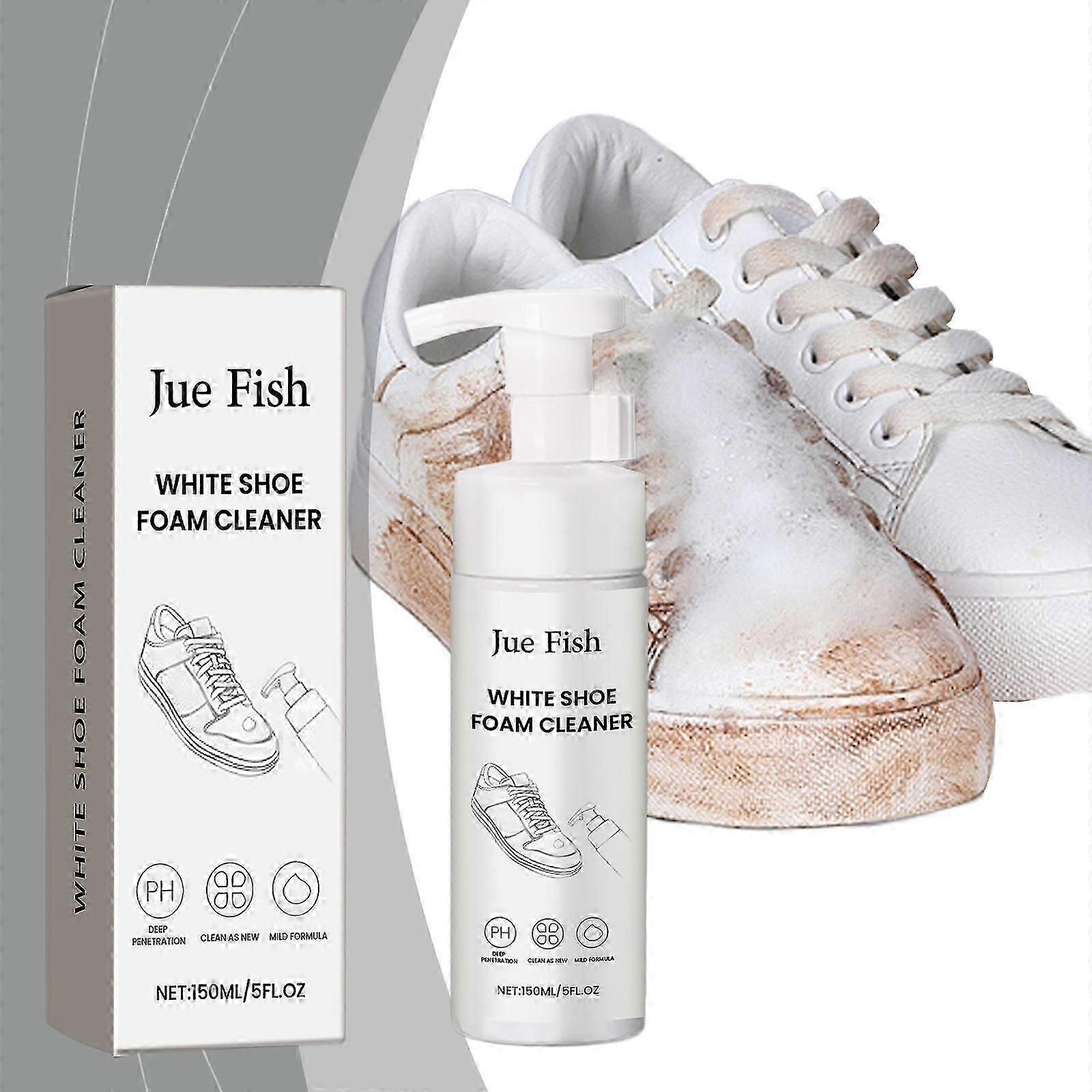 Detergente in schiuma per scarpe bianche, Detergente per scarpe da ginnastica in schiuma rimuove sporco e macchie, Detergente per scarpe bianche per scarpe bianche, Pelle, Maglia, Stivali, Tela, Tessuto, Multi-u