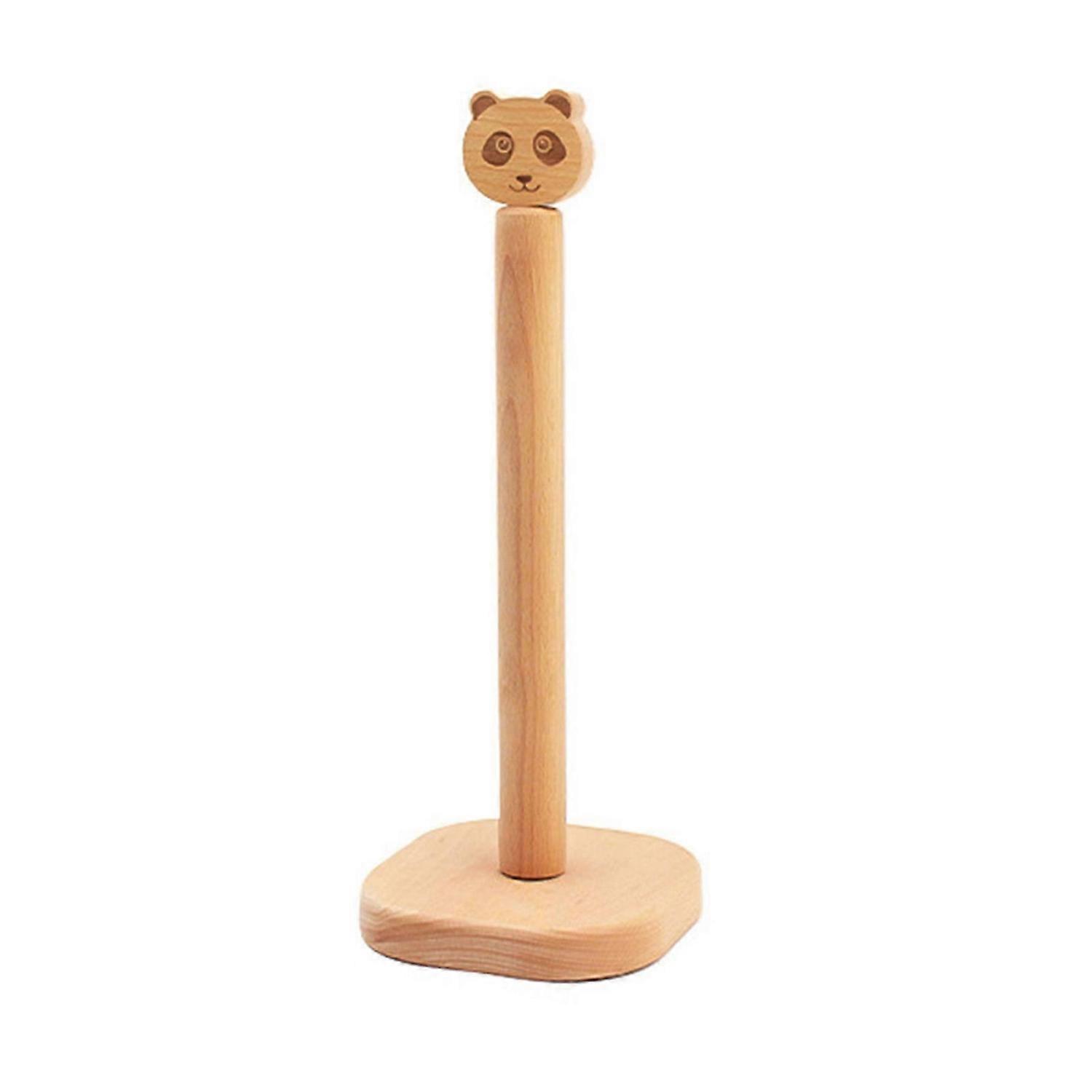 Wooden Cartoon Kitchen Roll Storage Rack