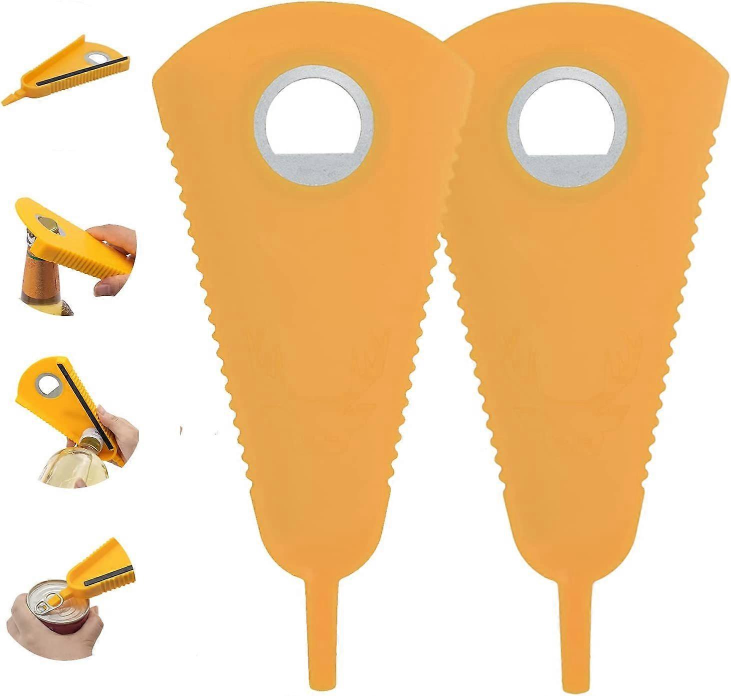 Bottle Opener, Carrot Can Opener Multifunctional, Jar Opener for Weak Hands, Can Lid Remover, Anti-Slip Easy to Use Can Gripper Opener Suitable Use fo