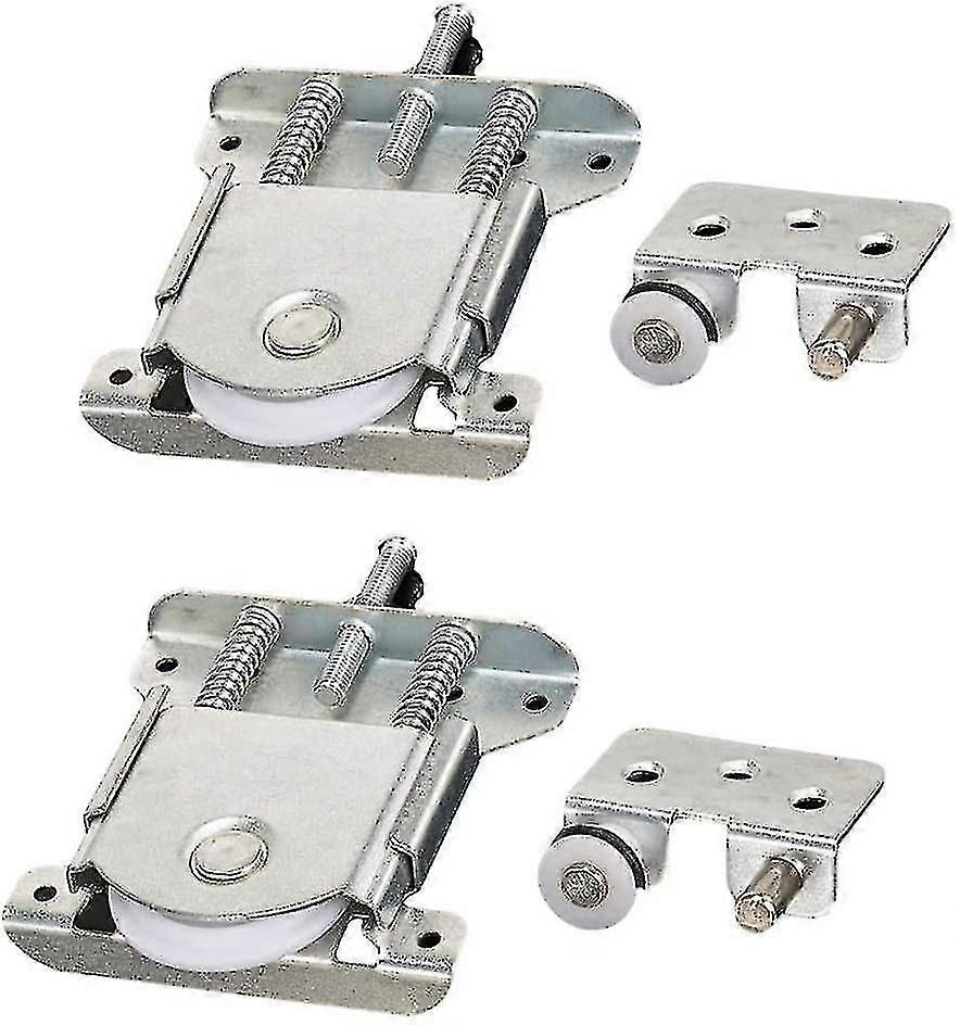 Set Of 2 Sliding Pieces For Wardrobe Door - Wheels - Wheels - Wheels - Rollers - Guides With Shock Absorber Pad - Load Capacity 20 Kg