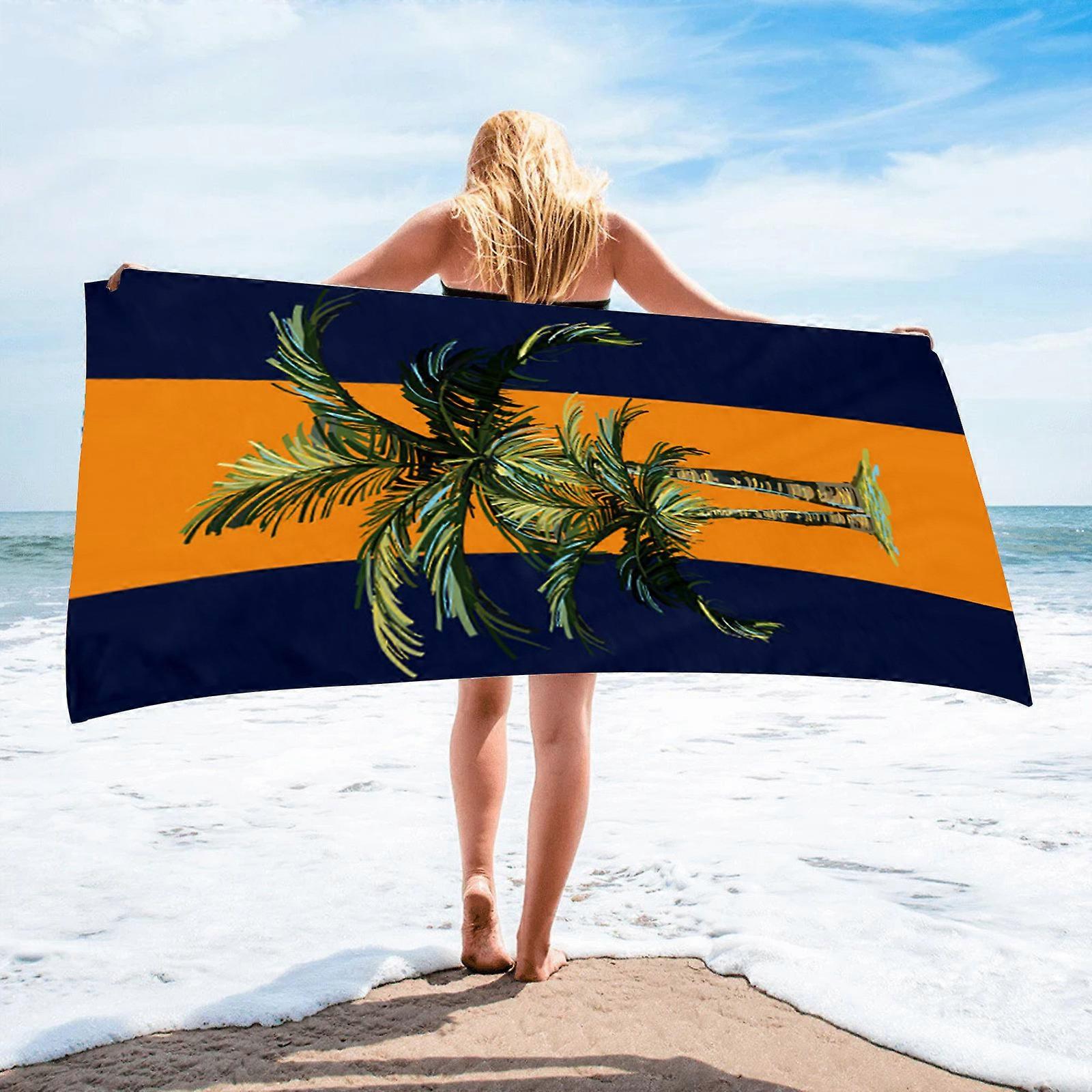 Rectangular Beach Towel Fine Fiber Towel Beach Mat Bath Towel Shawl Water Absorbing Portable And Drying All Season Universal Size Large Enough For