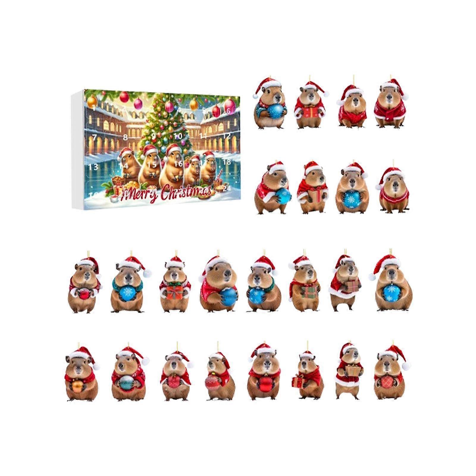 Advent Calendar 24 Days Christmas Calendar Capybara Stocking Stuffer Classroom