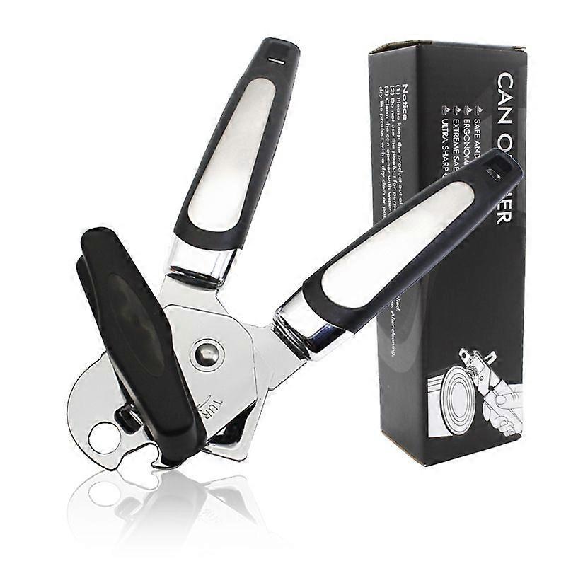 Tin Opener Can Opener Manual, Upgrade Stainless Steel Can Openers That Work with Soft Grips Sharp Cutting Blades, Heavy Duty Tin Openers way Compatibl