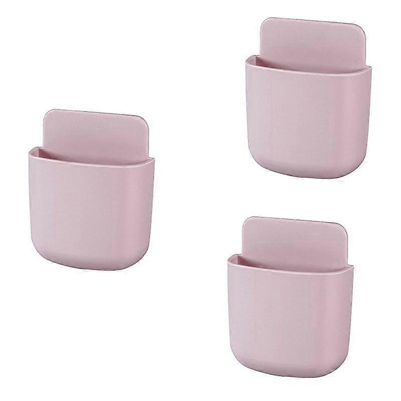 3 قطع جهاز التحكم عن بعد حامل حامل الجدار حاملي الهاتف شحن حاويات تخزين منظم سطح المكتب للمكتب المنزلي