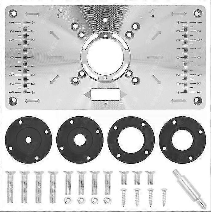 Insert Plate For Router Table, Woodworking Benches, With 4 Ring Tools