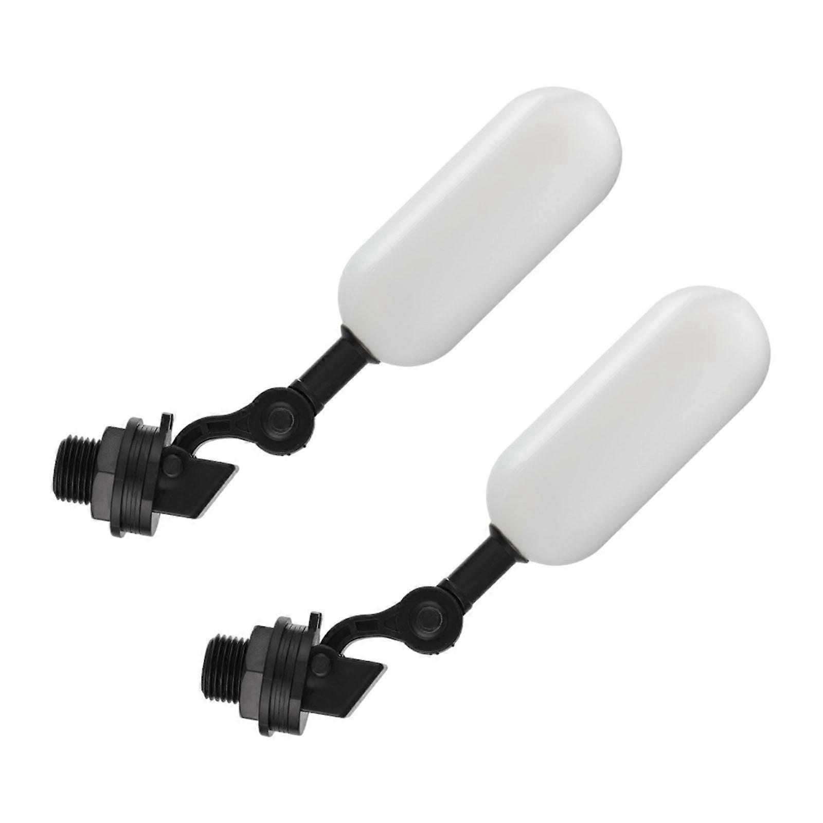 2Pcs 1/2" Float Ball Valve Floating Ball Valve for Aquariums Ponds Reservoir Black