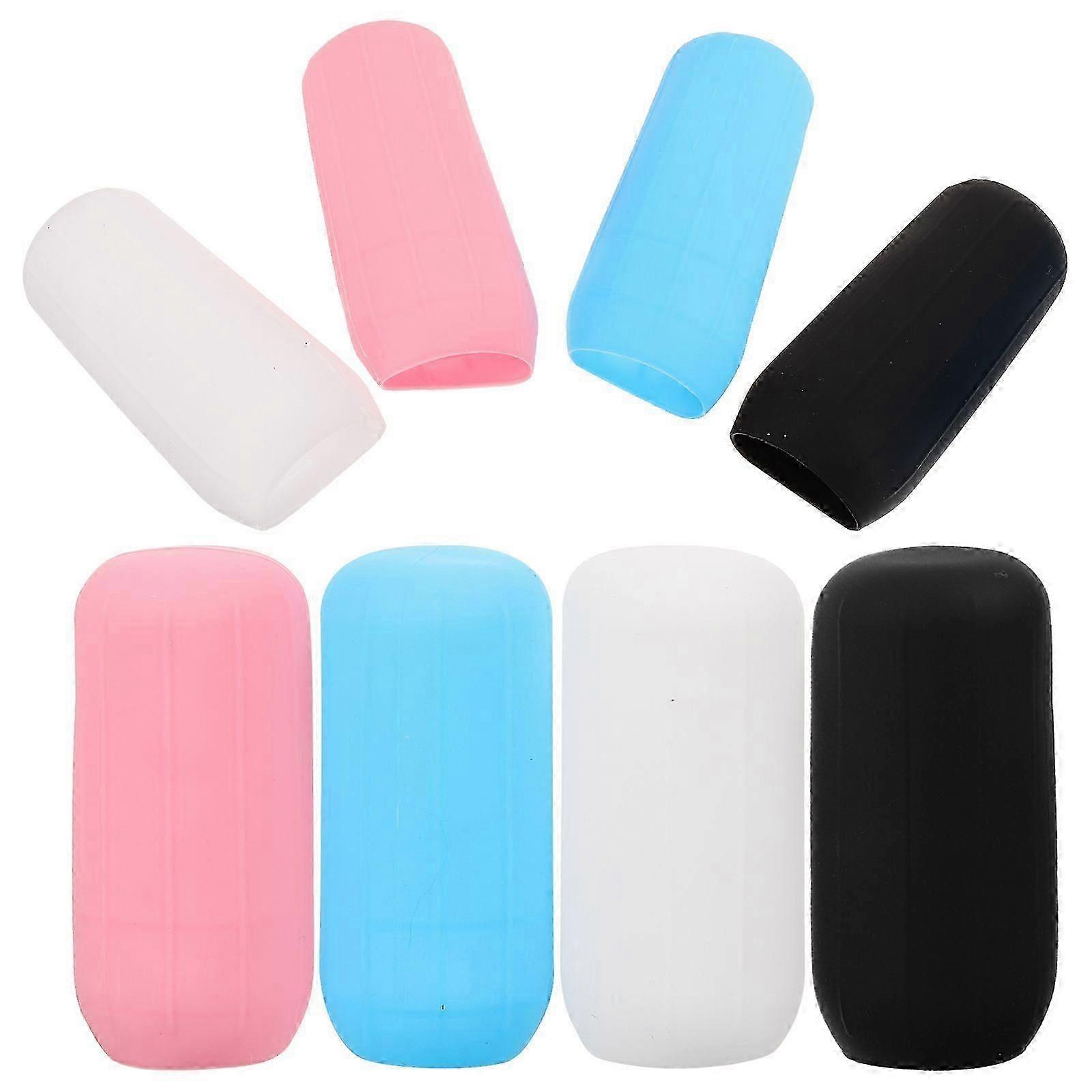 8 pcs Travel Lotion Bottle Covers Silicone Travel Container Covers Elastic Travel Bottles Covers