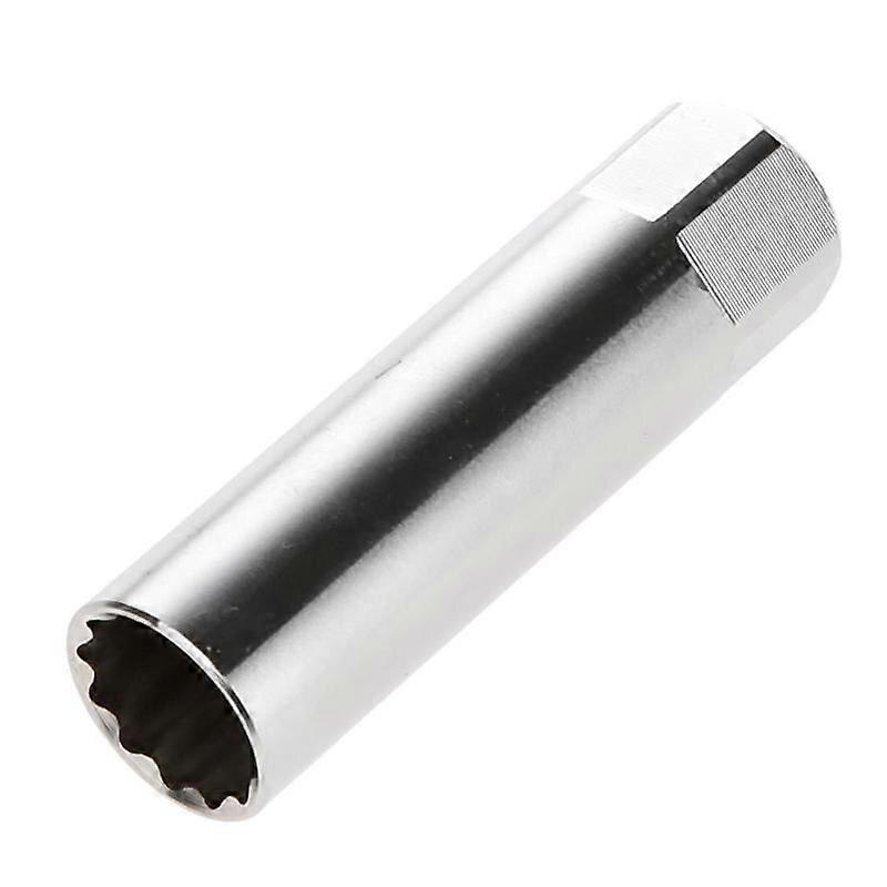 Car Spark Plug Sleeve14mm12 Point Thin Wall Design 3/8" Silver White Spark Plug Socket