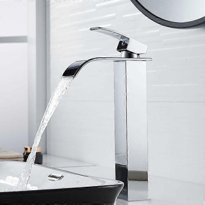 Temperature-Adjustable Waterfall Bathroom Faucet