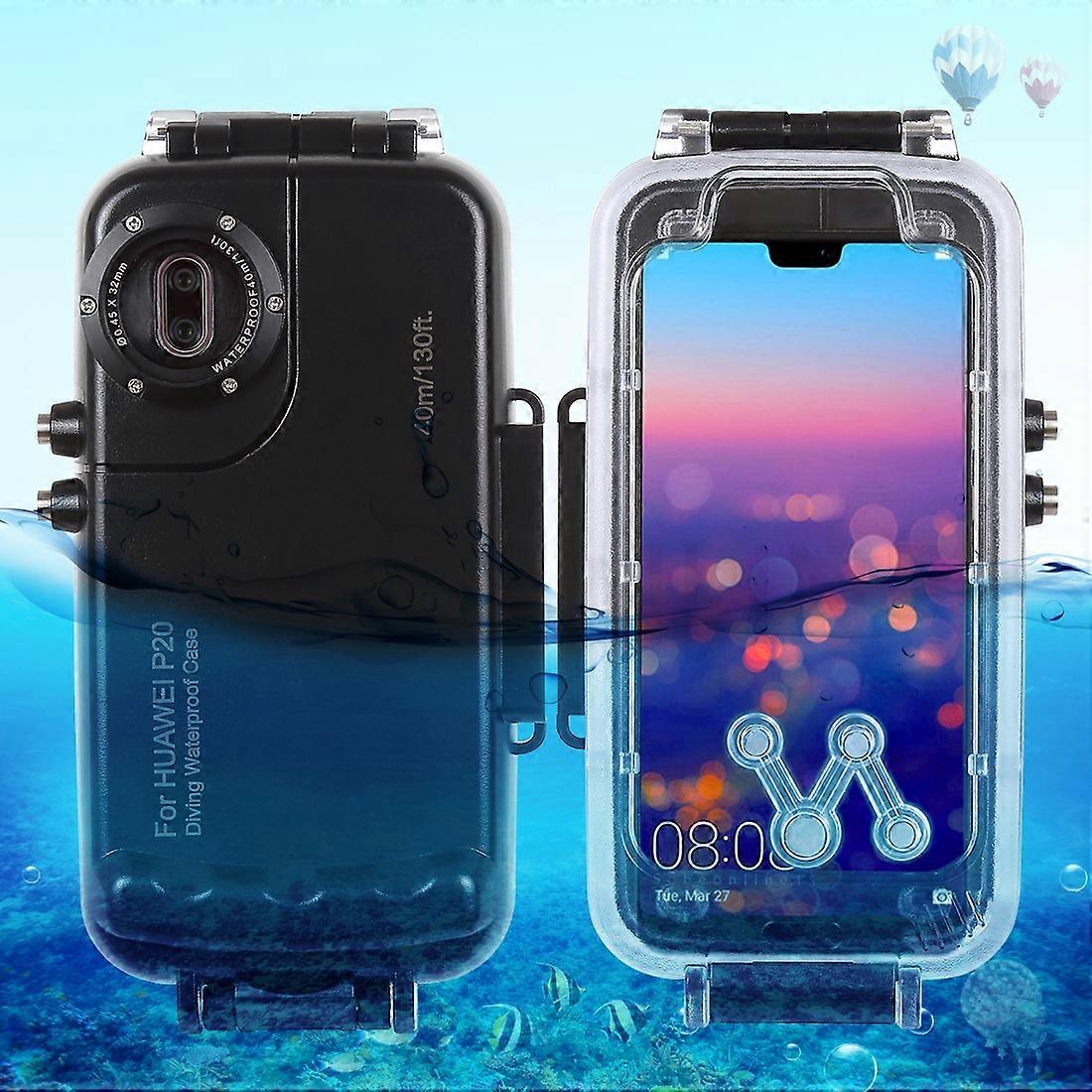 HAWEEL 40m / 130ft防水ダイビングケース(Huawei P20用)、写真ビデオ撮影水中ハウジングカバー
