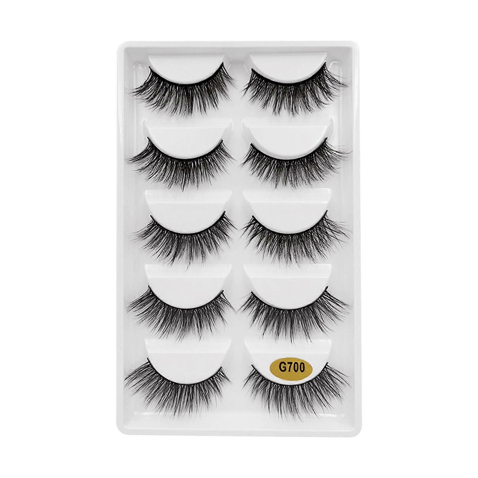 Cosmetic Eyelash 5 Pairs Of Natural False Eyelashes Multipack False Eyelashes Natural Eyelashes Search Full Cover No Glue Eyelashes