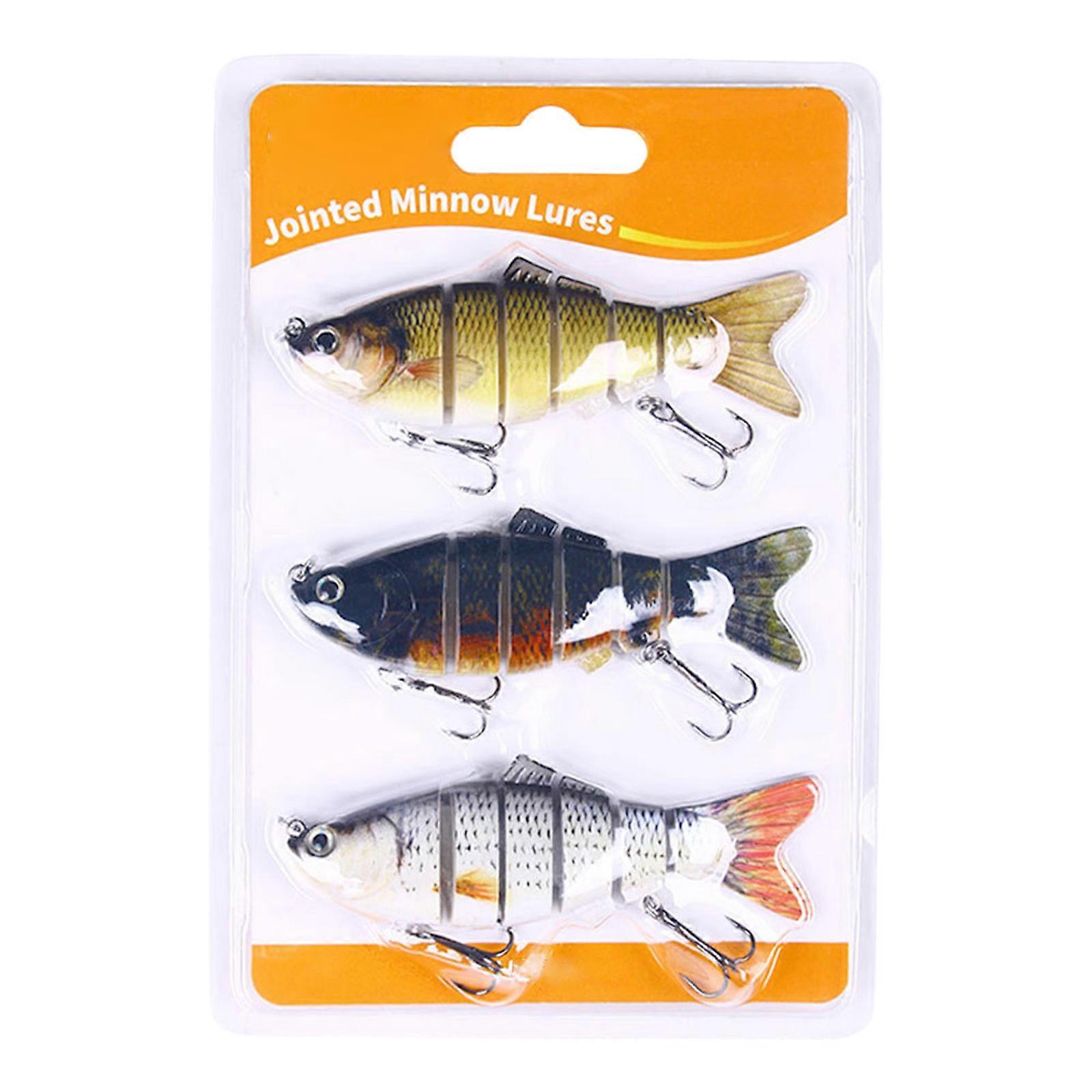 3/5Pcs Minnow Angeln Köder Wobbler Multi Jointed 6 Segment Hard Baits Crankbaits Walleye Swimbait für das Salzwasserangeln