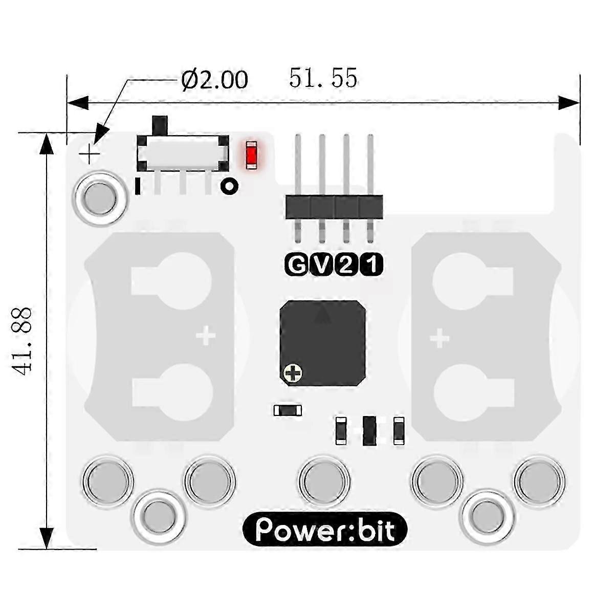 Carte d'extension alimentée par pile bouton CR2025 pour montres portables Microbit Kids
