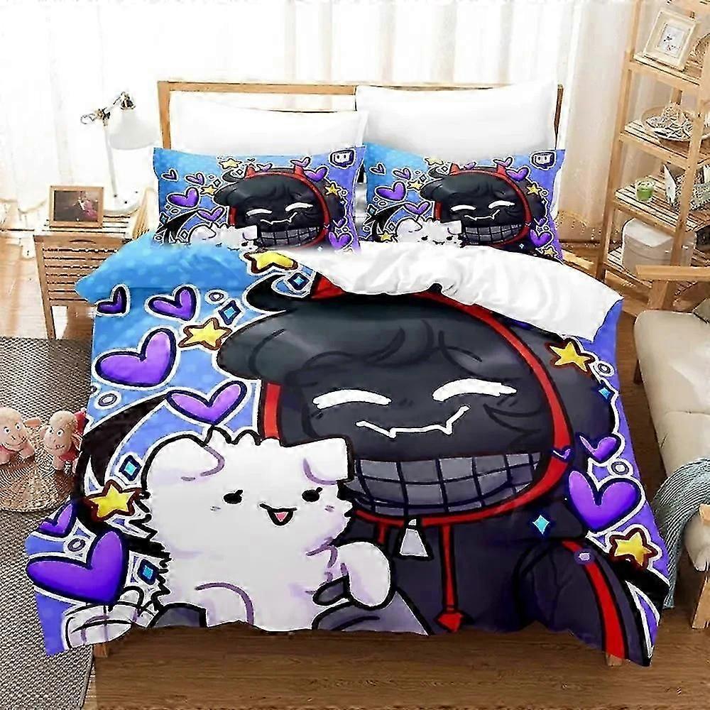 o2109 Lençóis Badboyhalo Team SMP Conjunto de Cama Capa de Edredão Conjunto de Cama Colcha Capa de Fronha Edredom Tamanho Meninos Adulto Conjunto de Cama Lençóis fVV2109