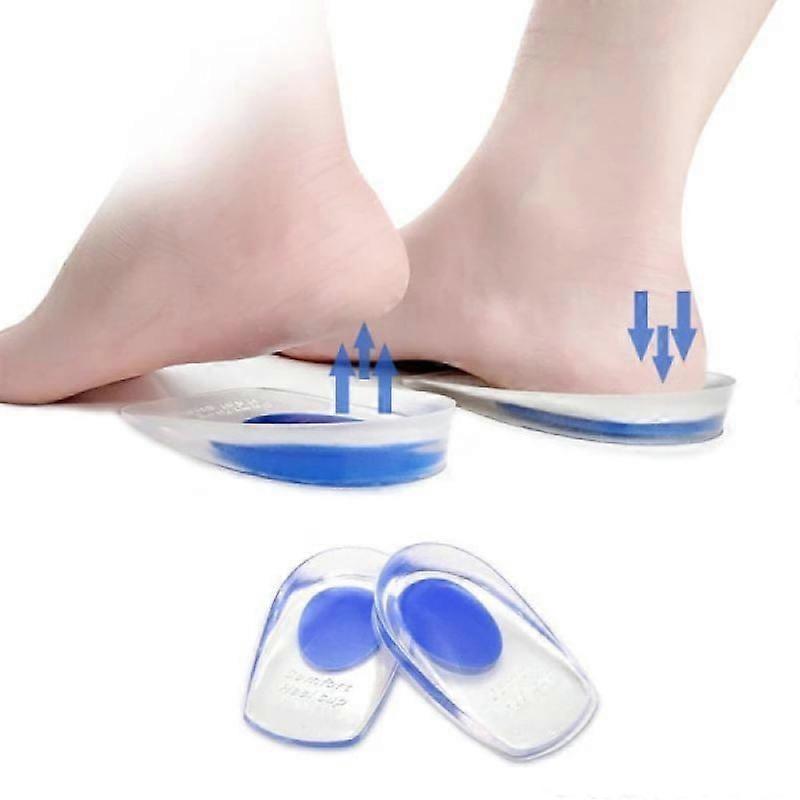 2-pack Heel Inserts - Silicone Shoe Inserts - Transparent Blue