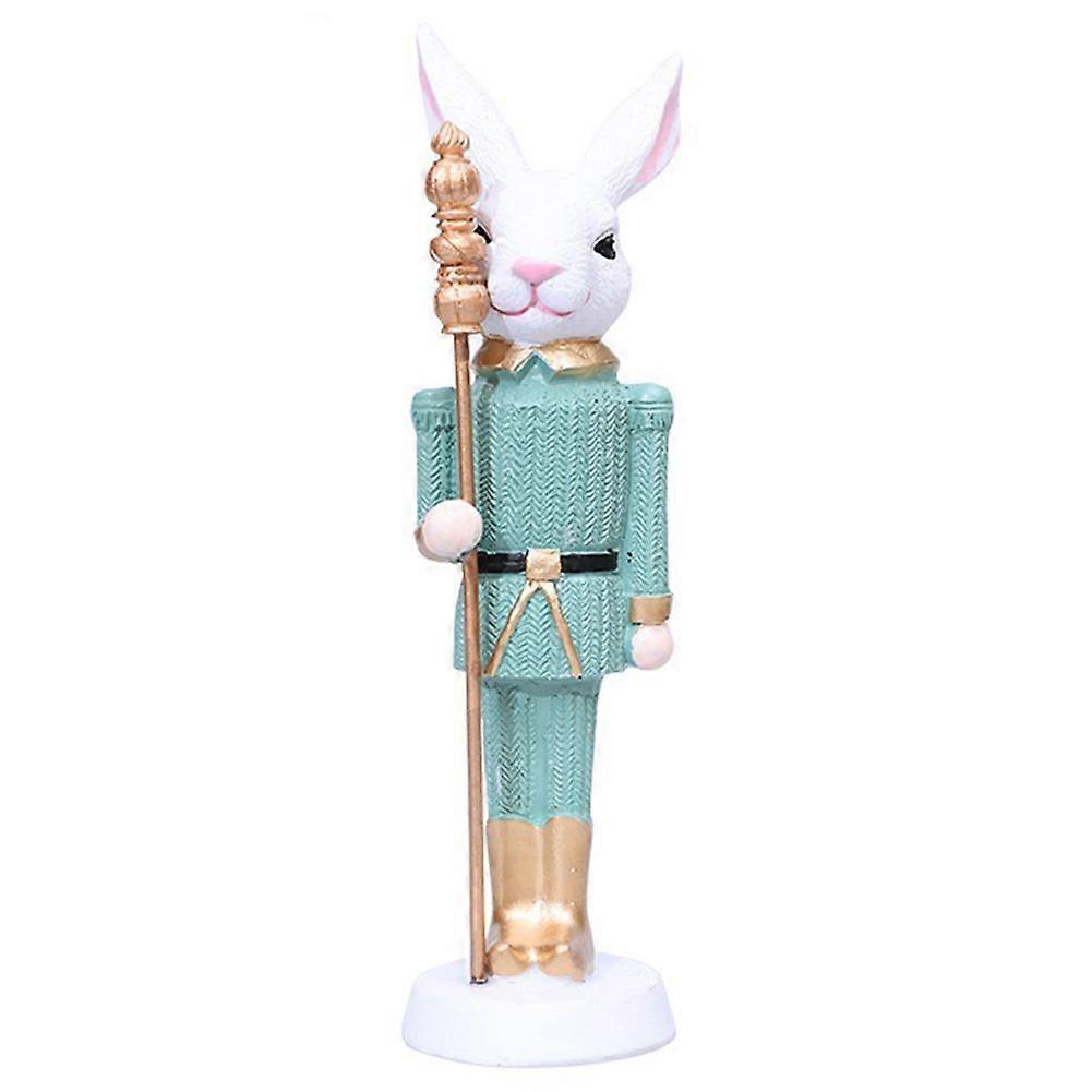 Easter Nutcracker Resin Sculpture Holiday Doll Home Decoration Green