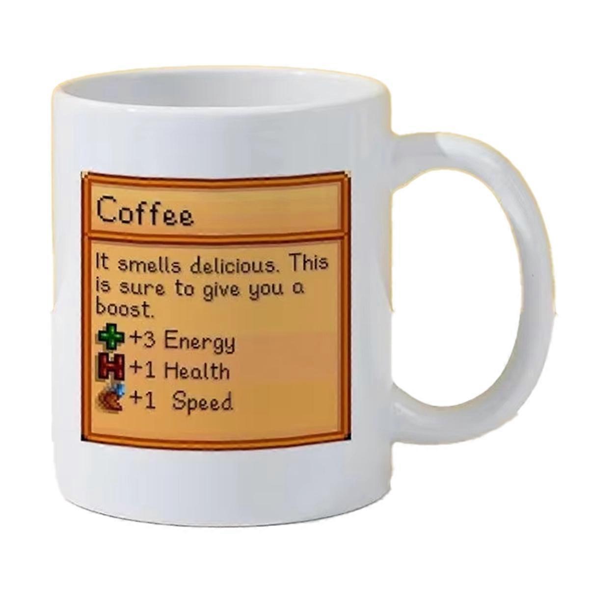 Ceramic Mug - Cartoon Game Design Coffee Milk Cup, High Capacity