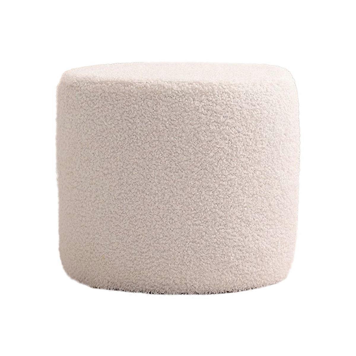 Soft Ottoman Pouf - Comfort Foam Foot Rest White