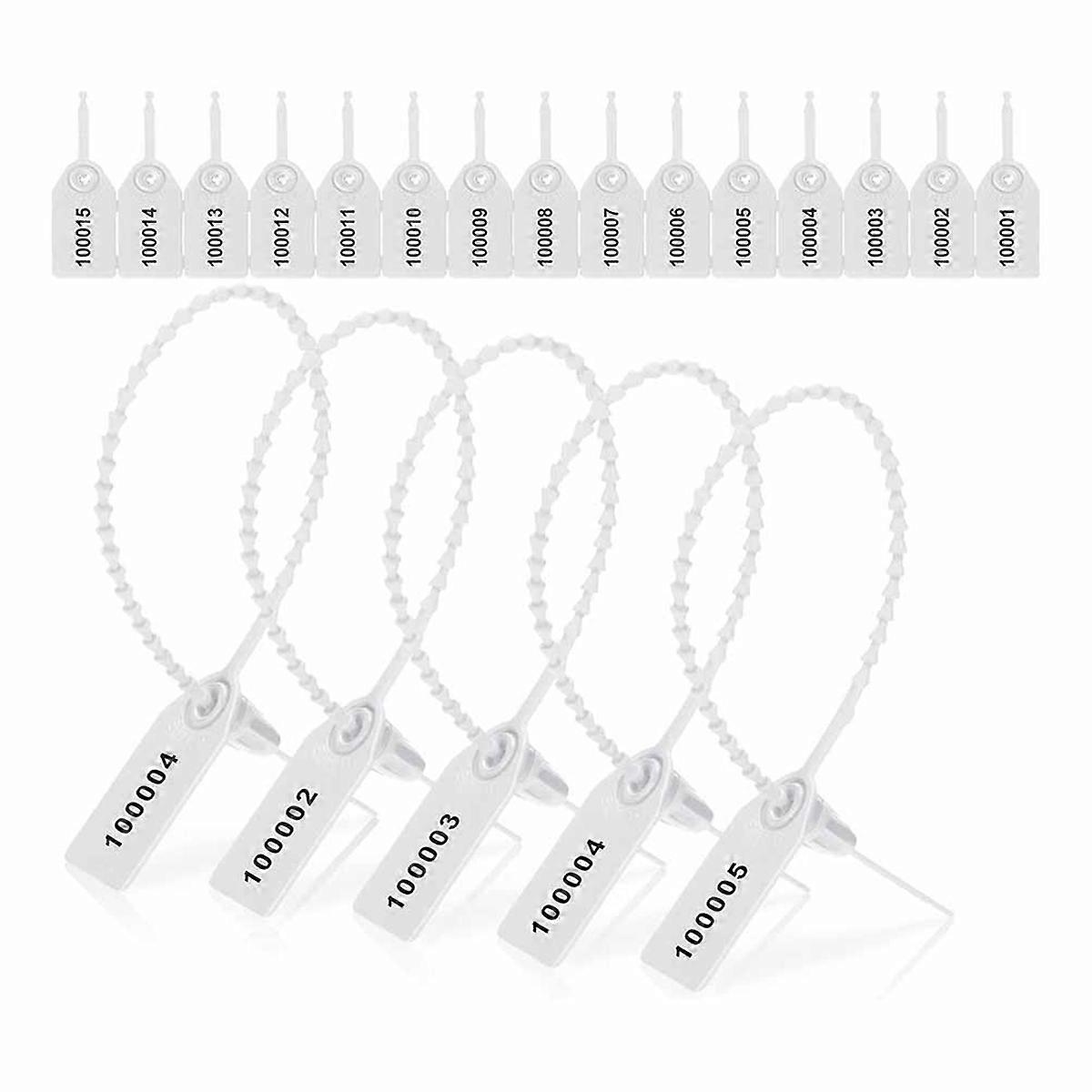 1000 Pcs Plastic Tamper Seals Tags White